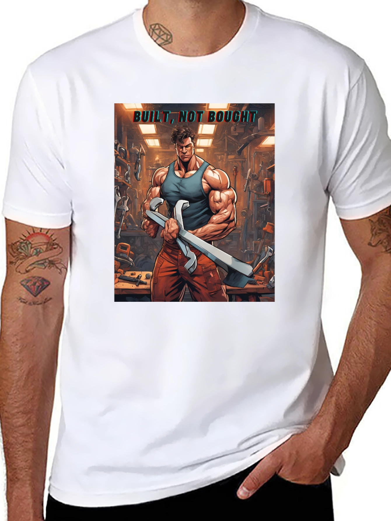 Built Not Bought Graphic T-Shirt - Fitness & DIY