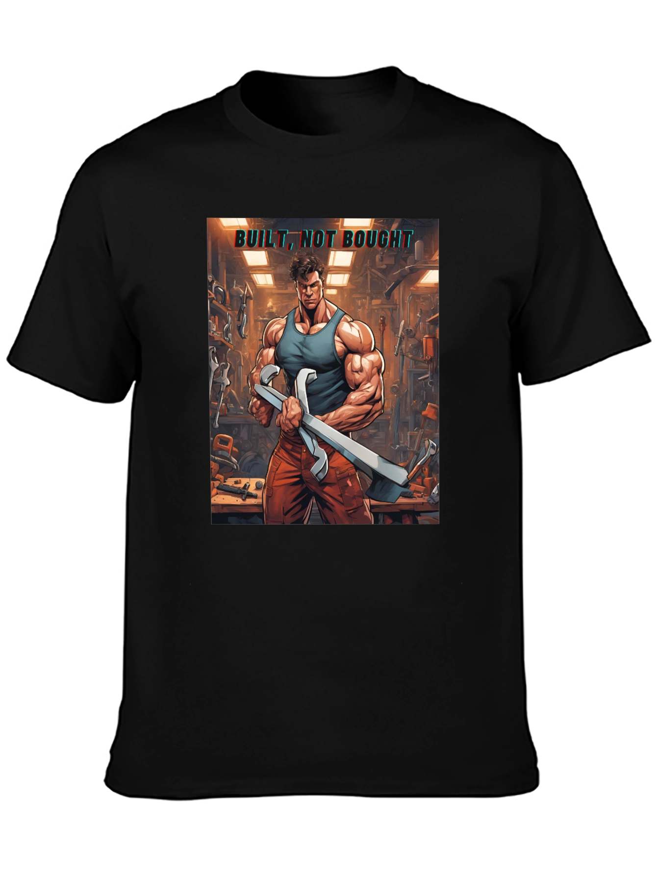 Built Not Bought Graphic T-Shirt - Fitness & DIY