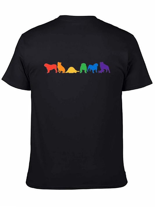 Rainbow Bulldog Silhouette T-Shirt