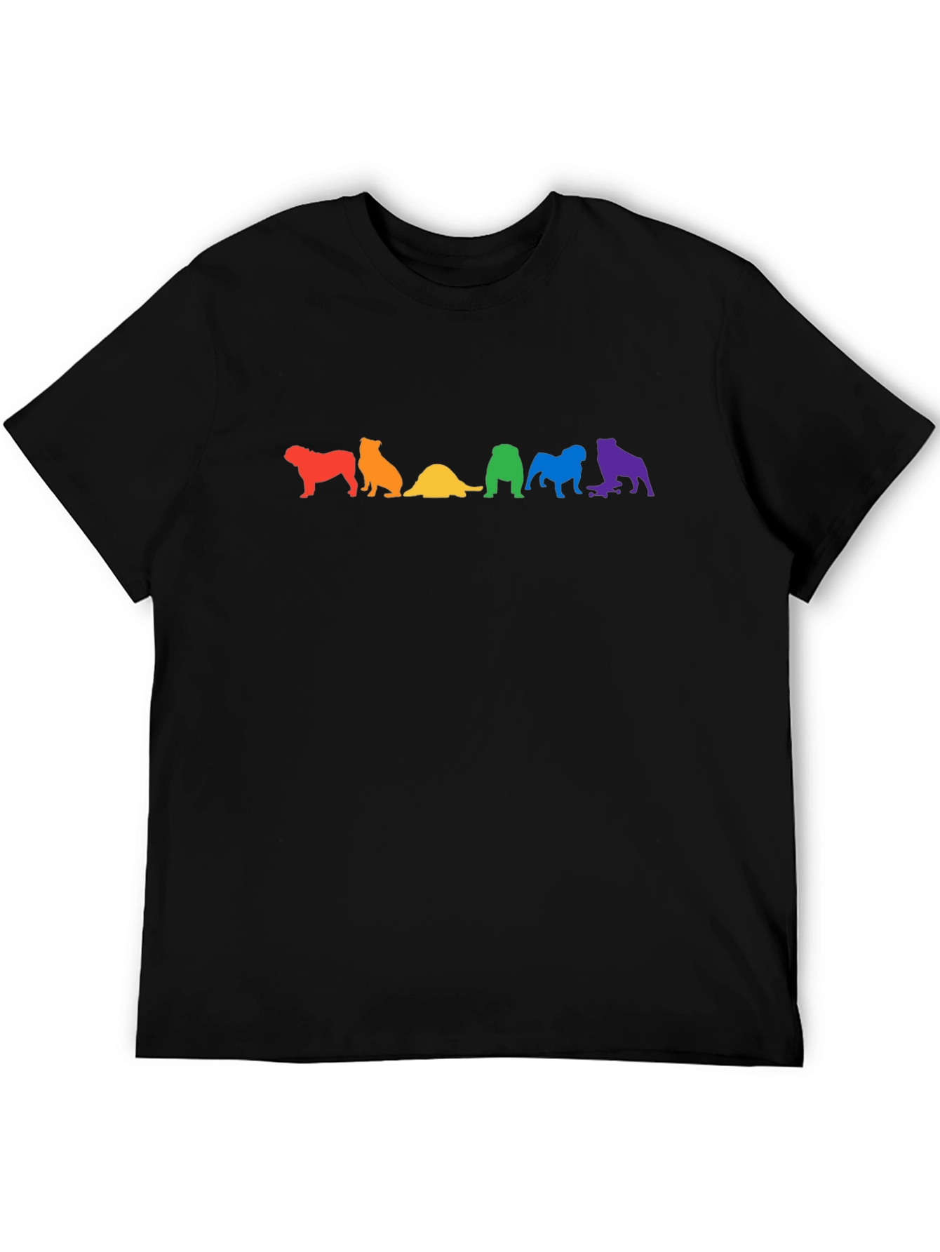 Rainbow Bulldog Silhouette T-Shirt