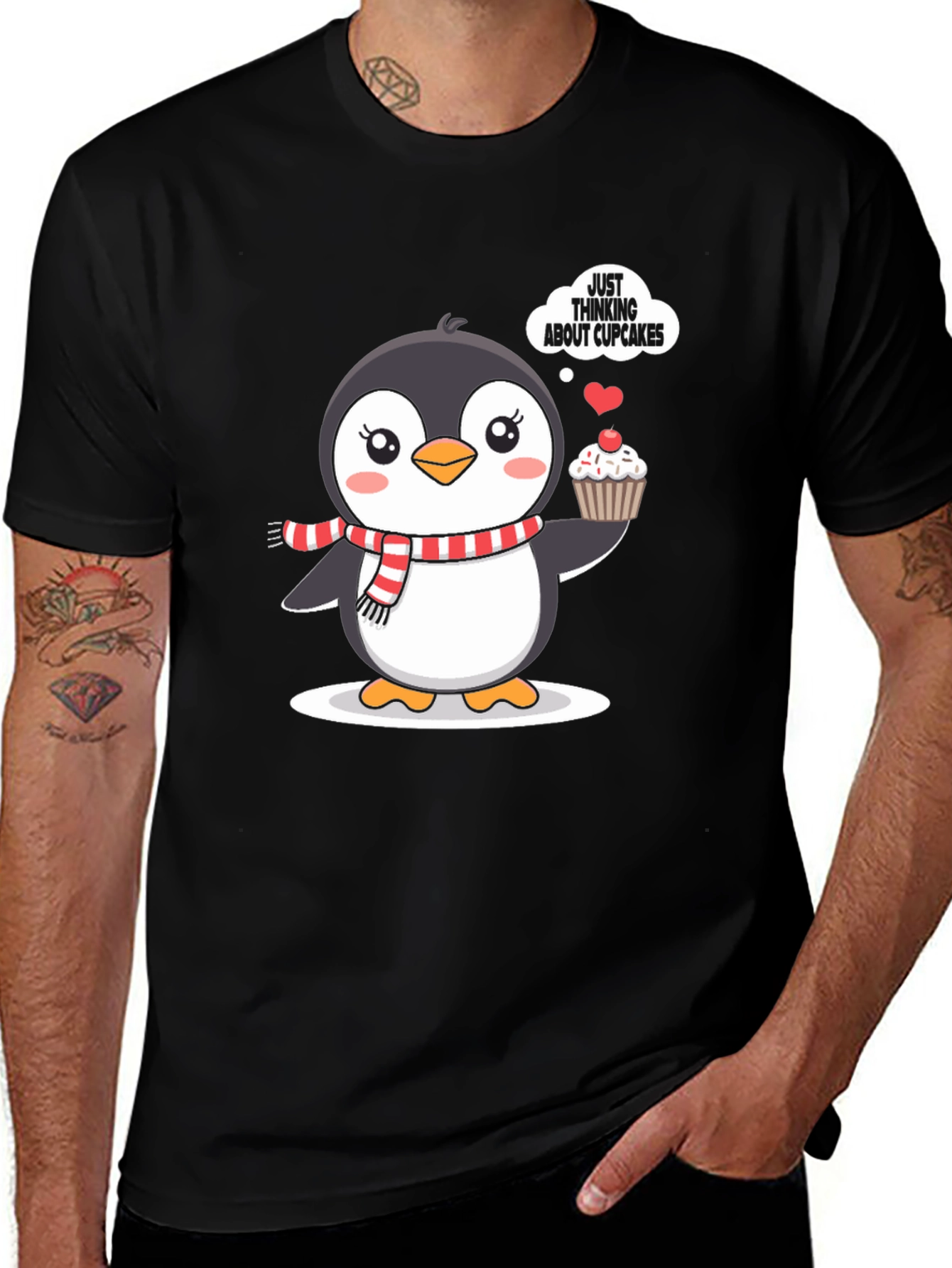 Cute Penguin Cupcake T-Shirt