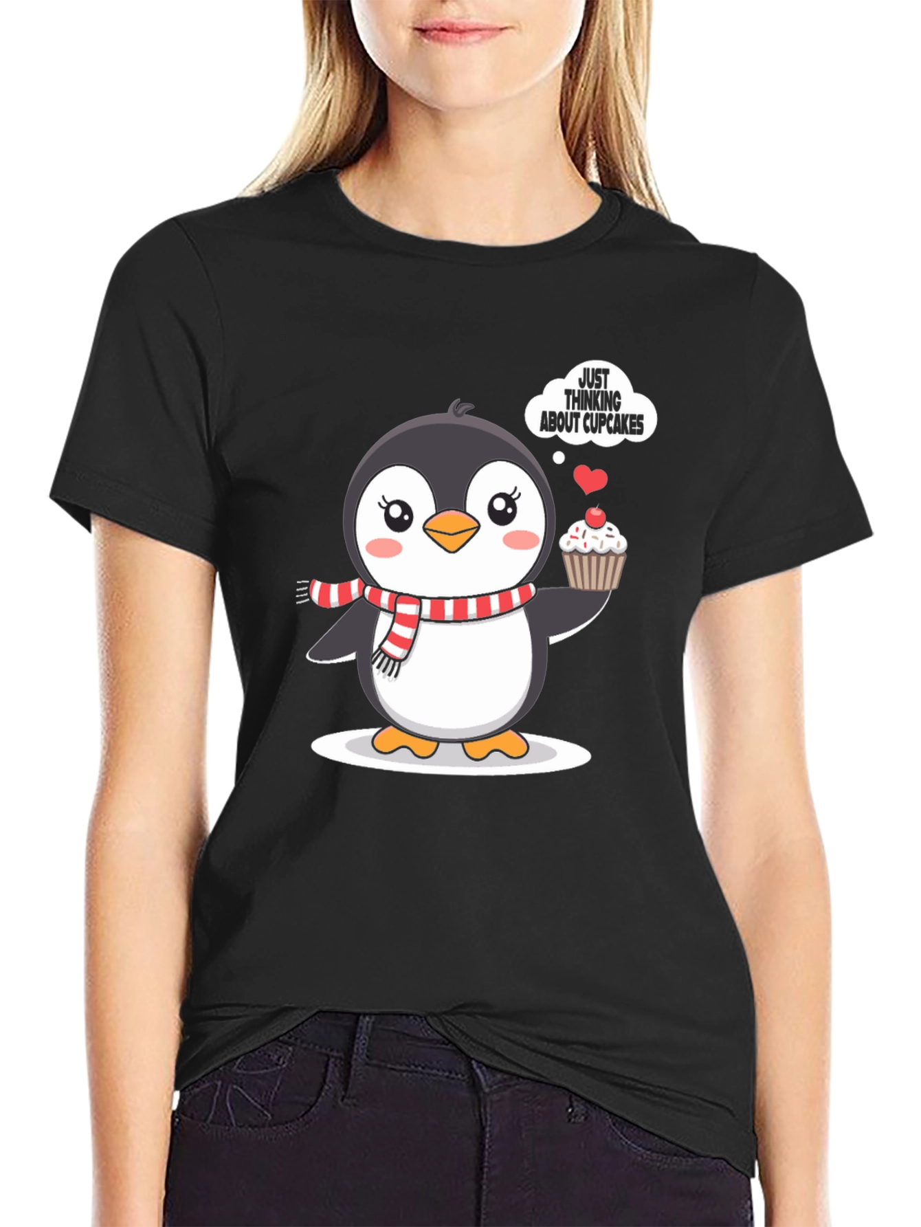 Cute Penguin Cupcake T-Shirt