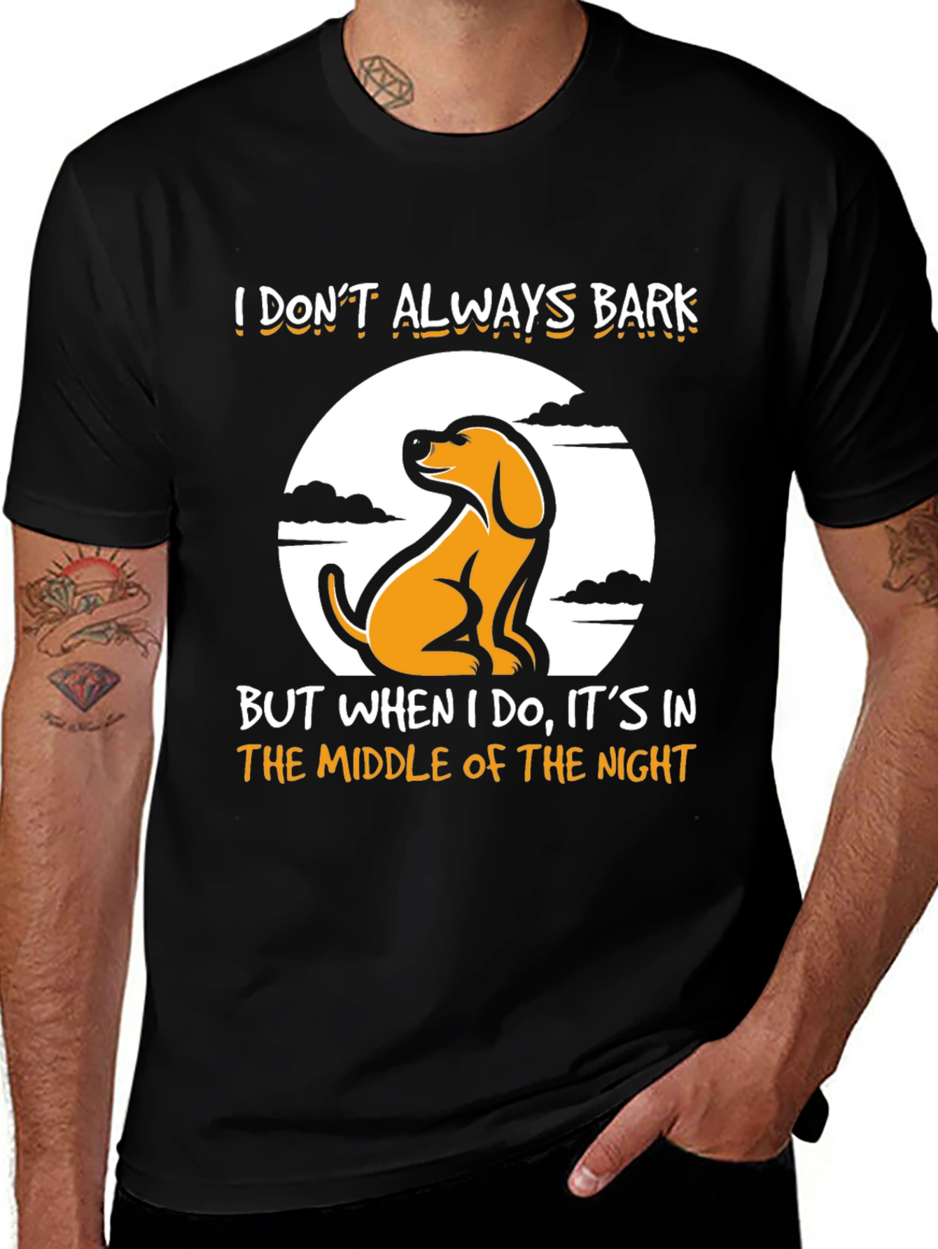 Funny Dog Graphic T-Shirt - I Dont Always Bark