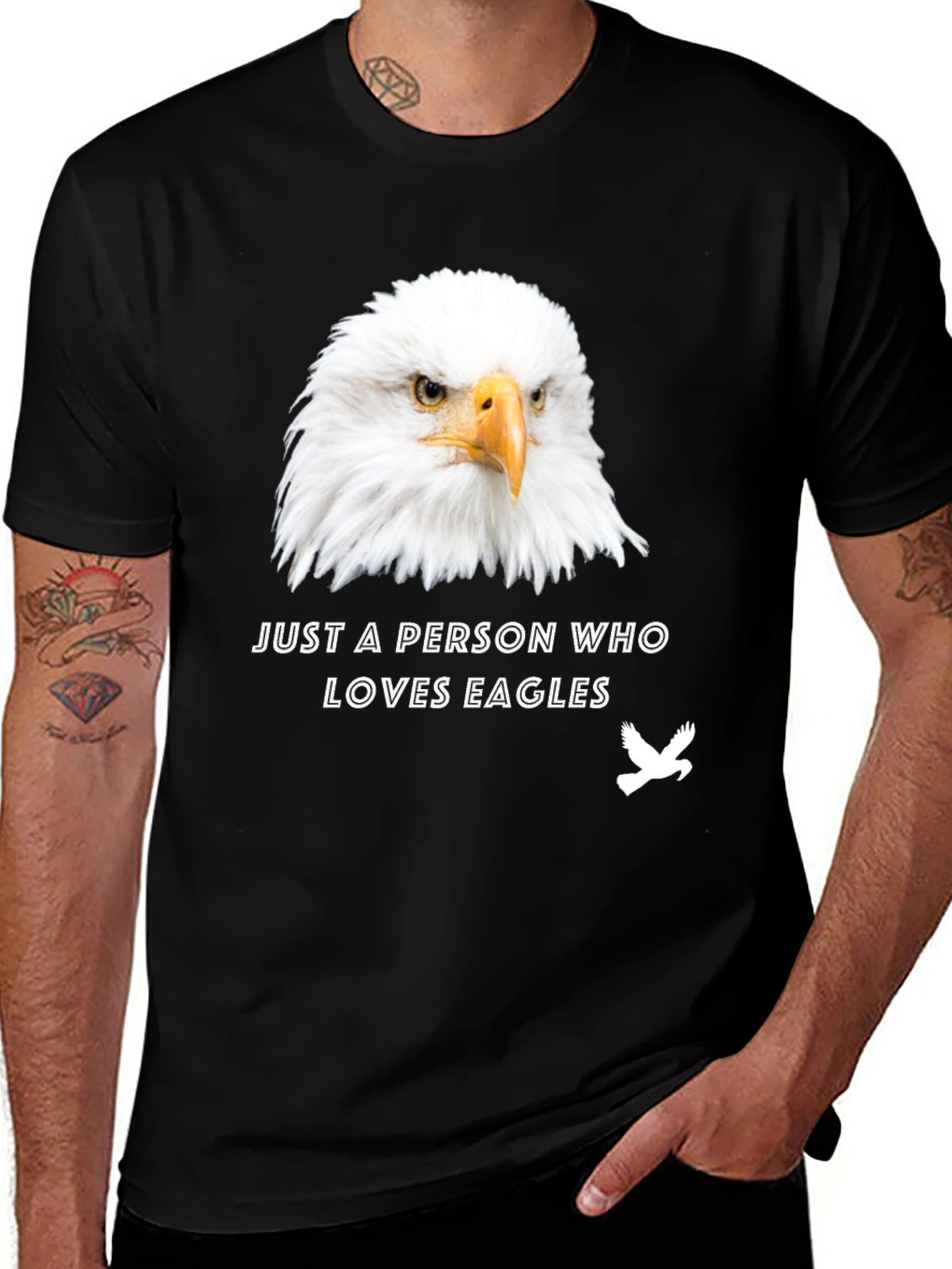 Eagle Lover T-Shirt - Black Graphic Tee