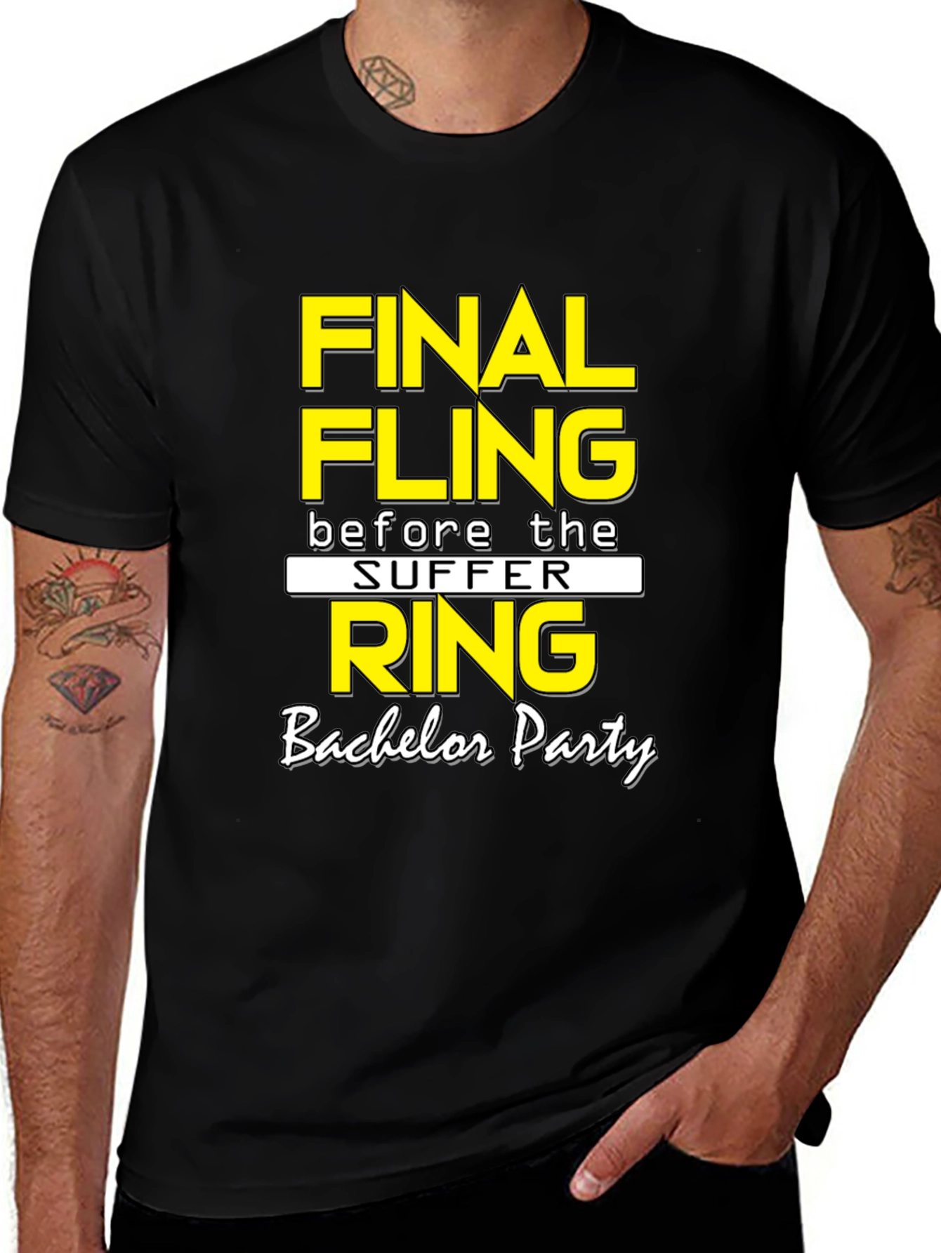 Final Fling Bachelor Party T-Shirt - Black