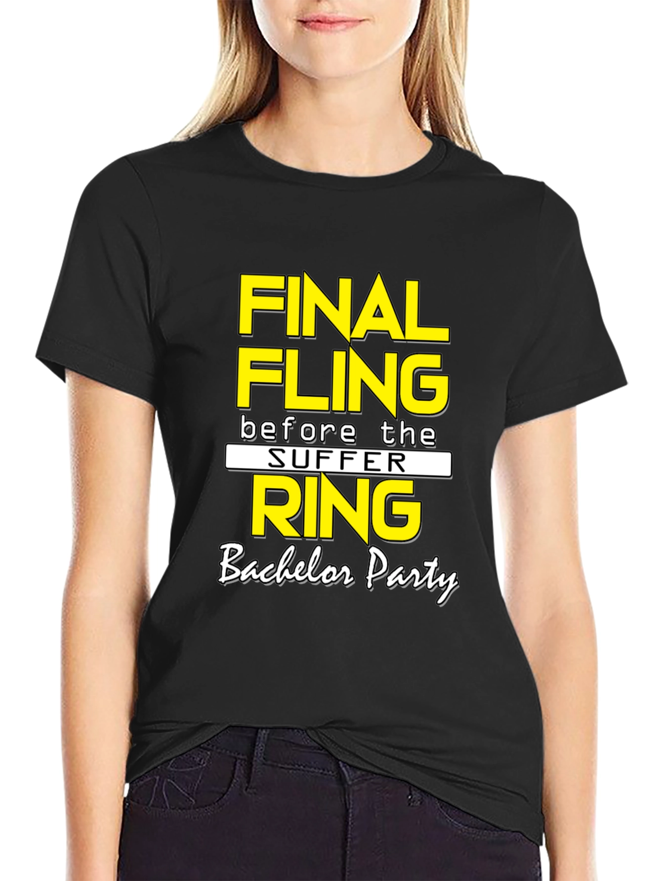 Final Fling Bachelor Party T-Shirt - Black