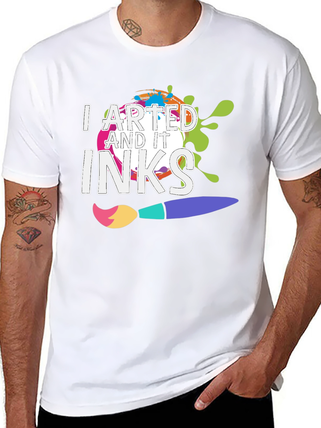 I Arted and It Inks T-Shirt - Creative Design