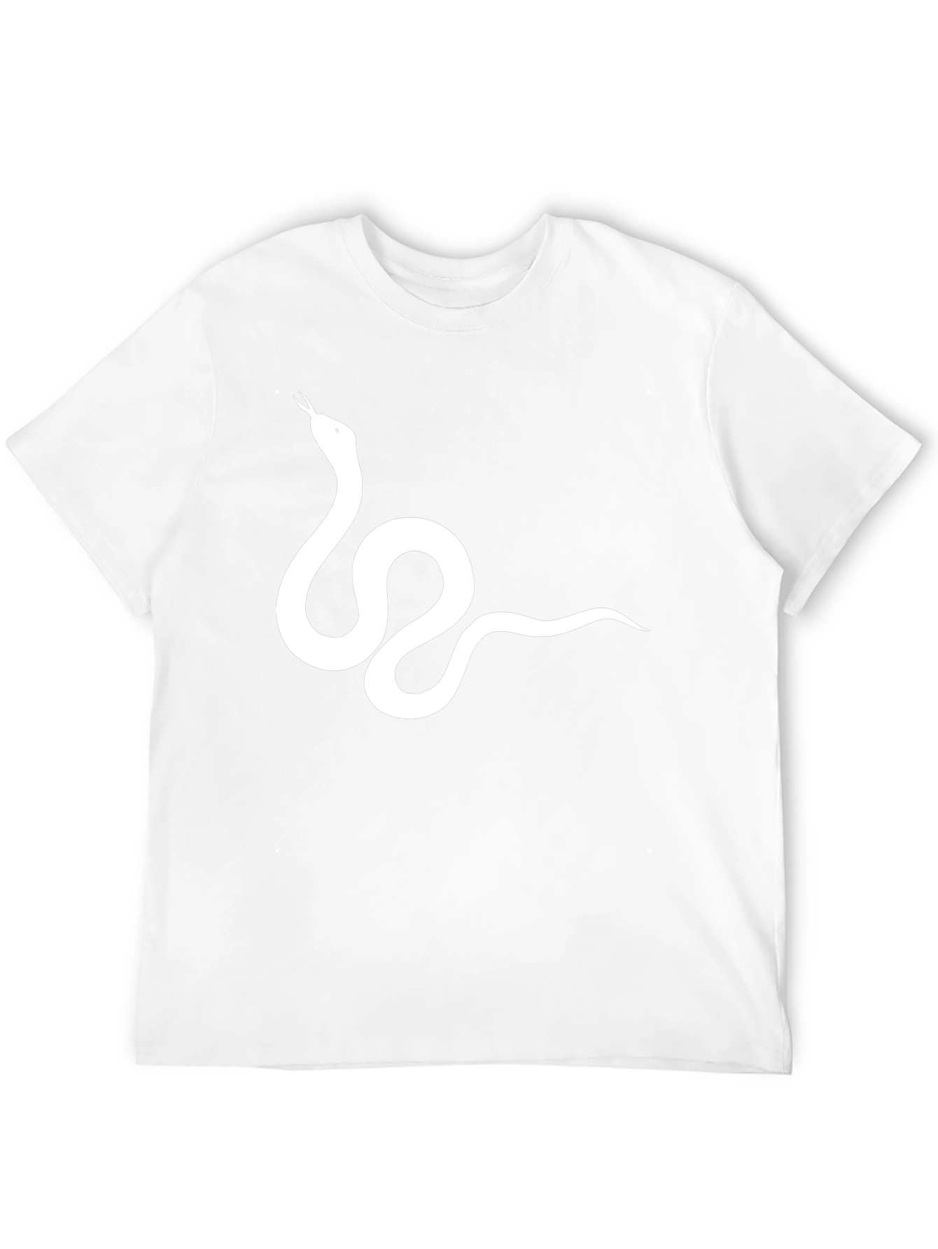 Snake Graphic Tee - Black Cotton T-Shirt