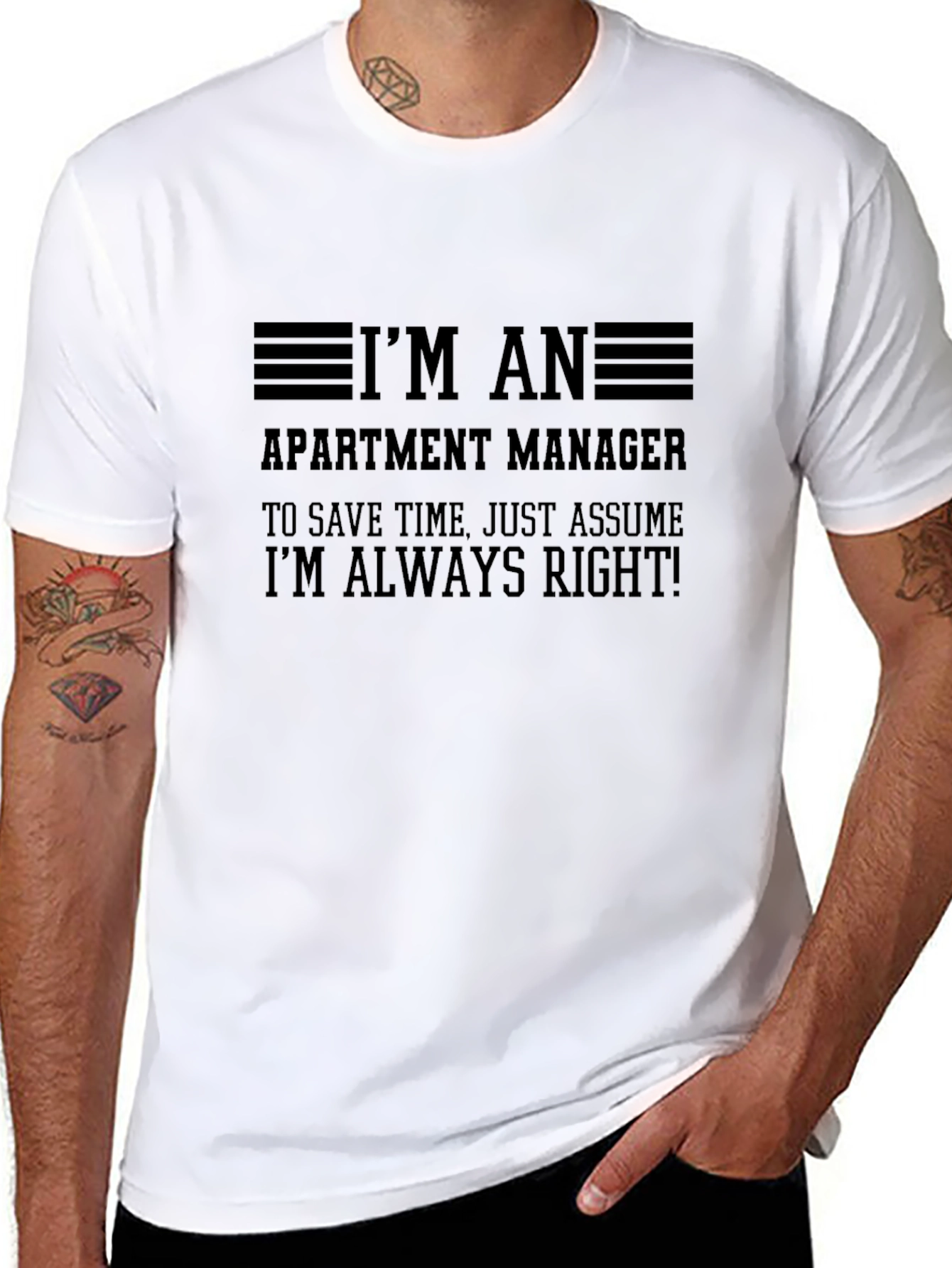 Apartment Manager Always Right Black T-Shirt