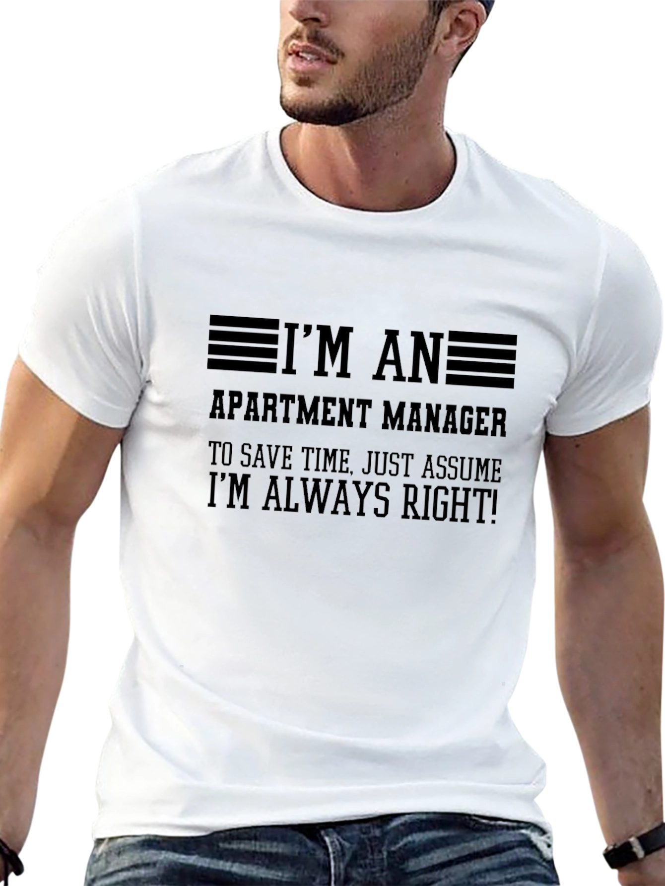 Apartment Manager Always Right Black T-Shirt