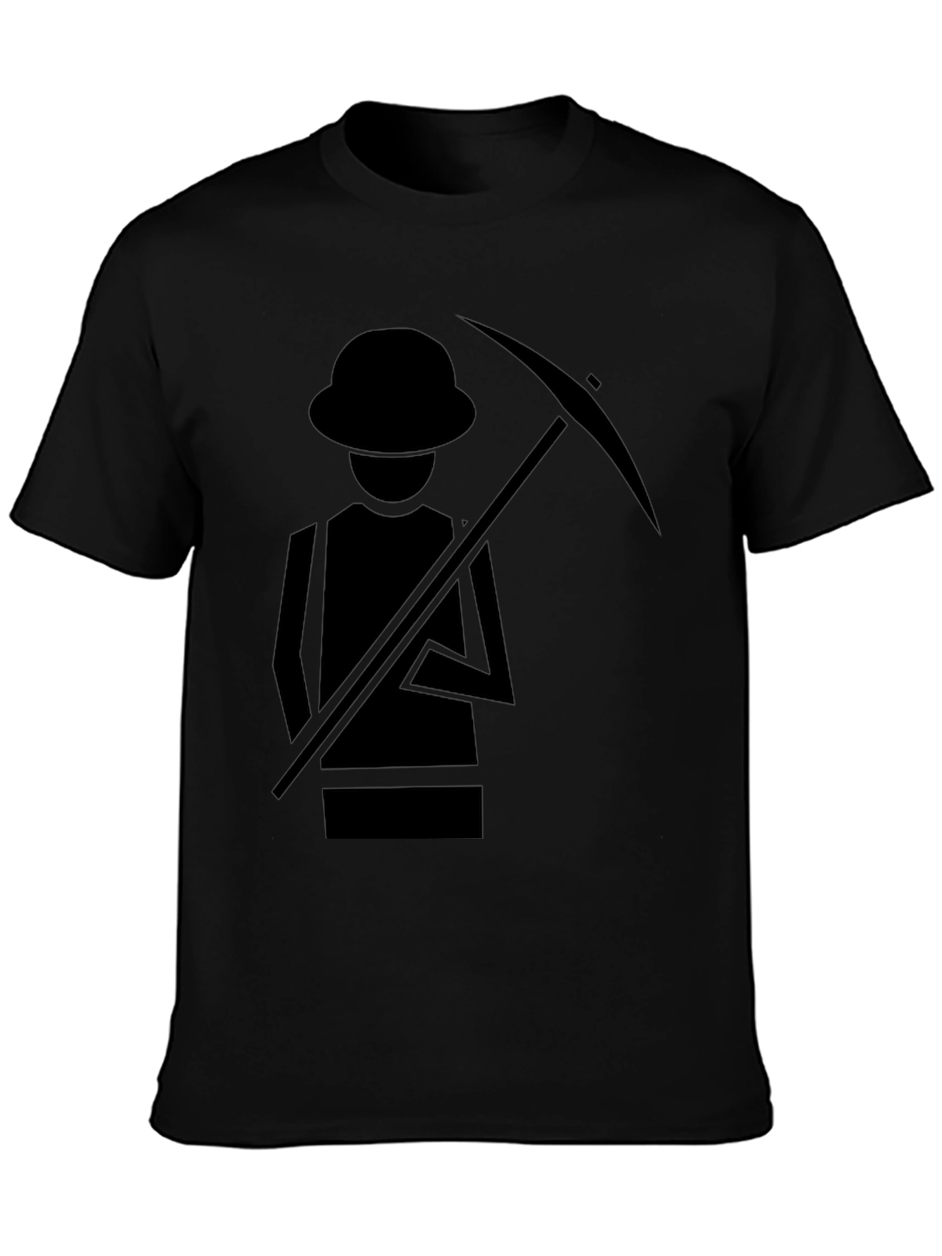 Miner Graphic Tee - Black Cotton Casual Shirt
