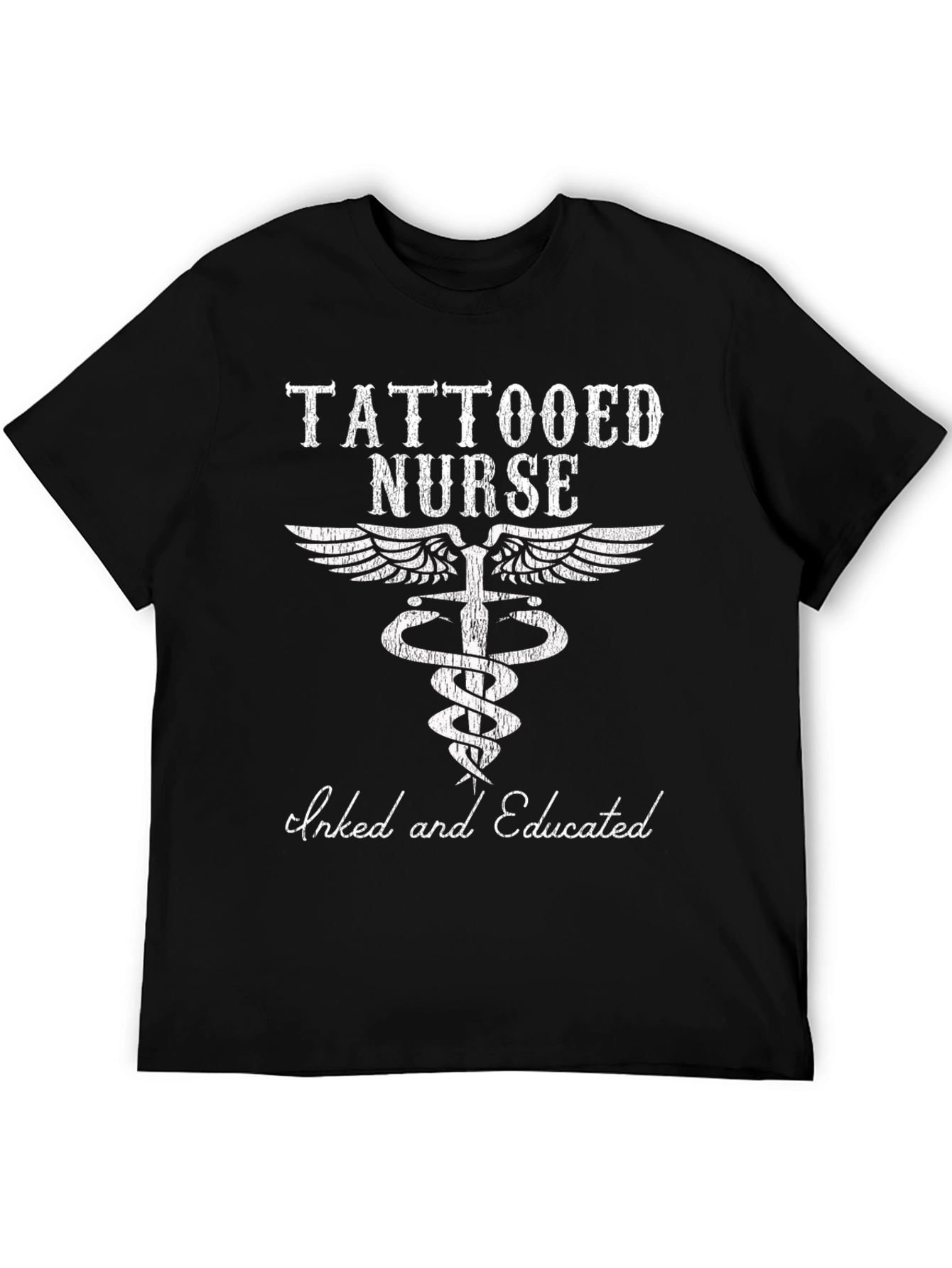 Tattooed Nurse Graphic Tee - Inked & Educated Shirt