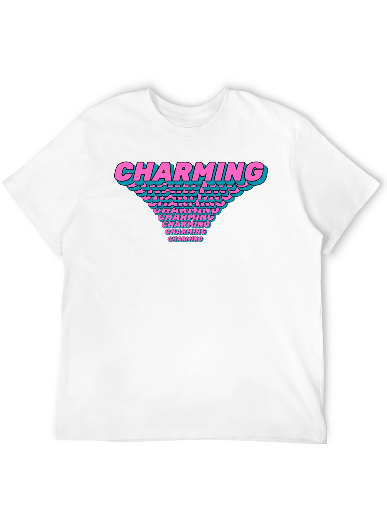 Charming Graphic T-Shirt Black Cotton Casual Tee