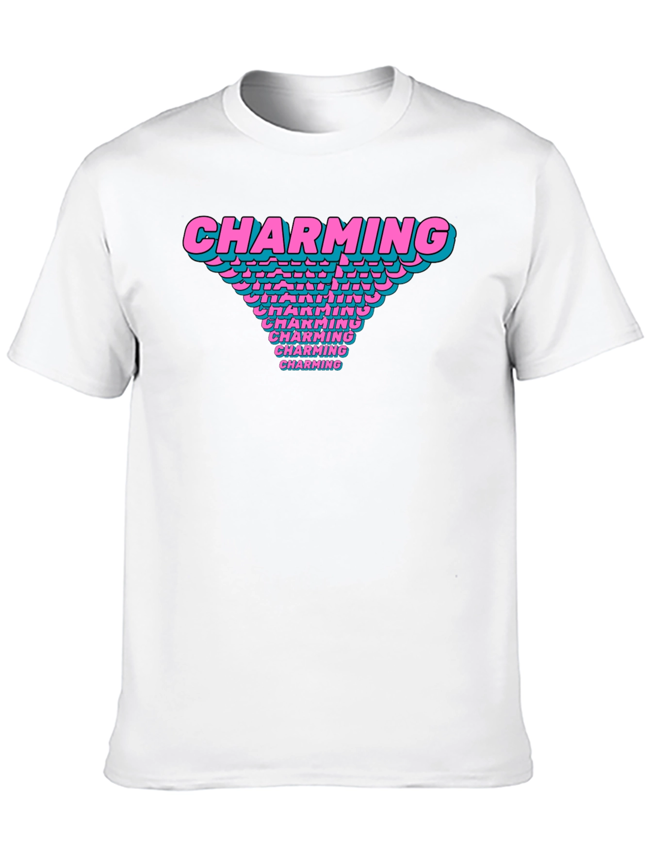 Charming Graphic T-Shirt Black Cotton Casual Tee