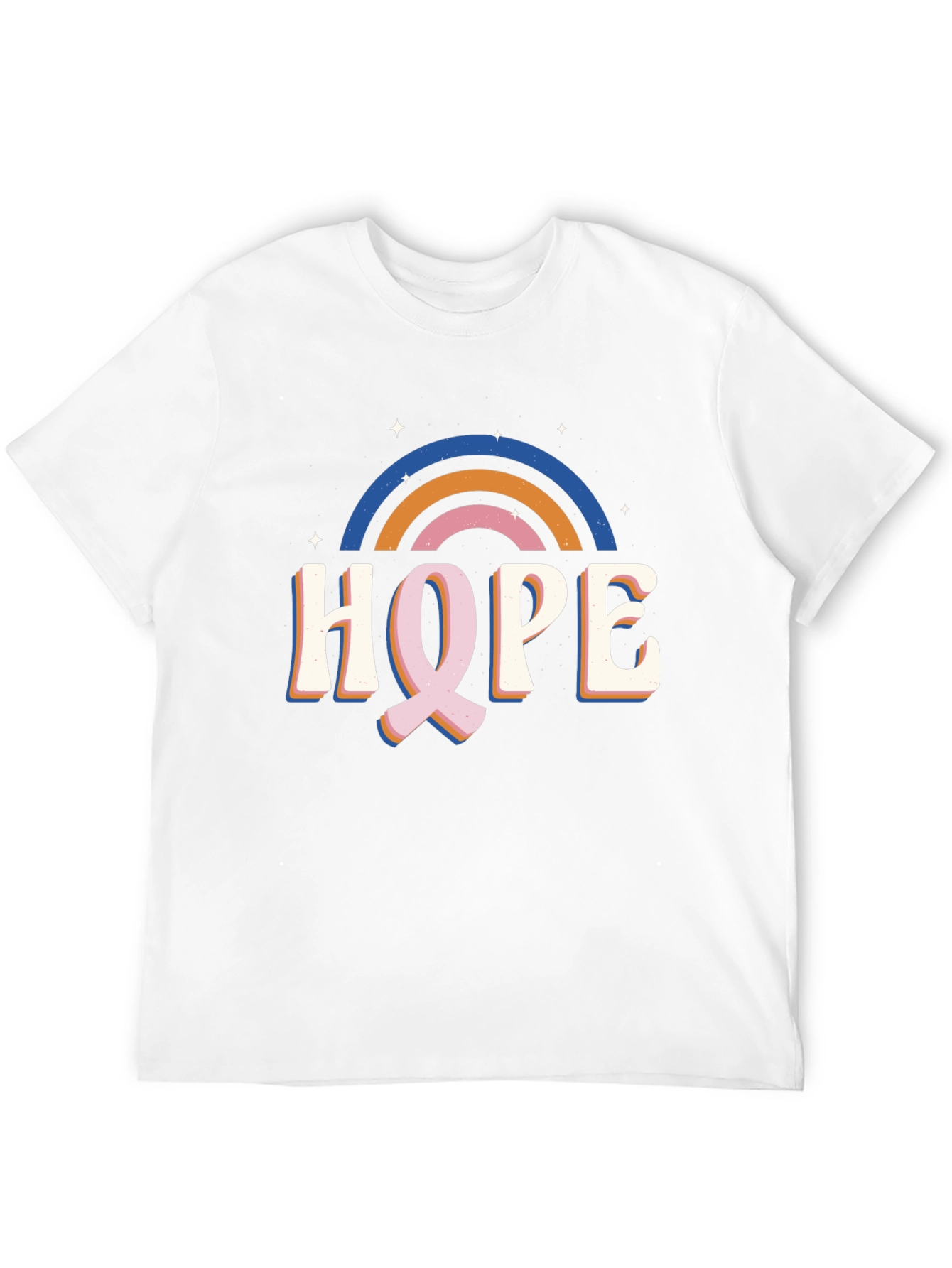 Hope Rainbow Graphic Tee - Black Unisex T-Shirt