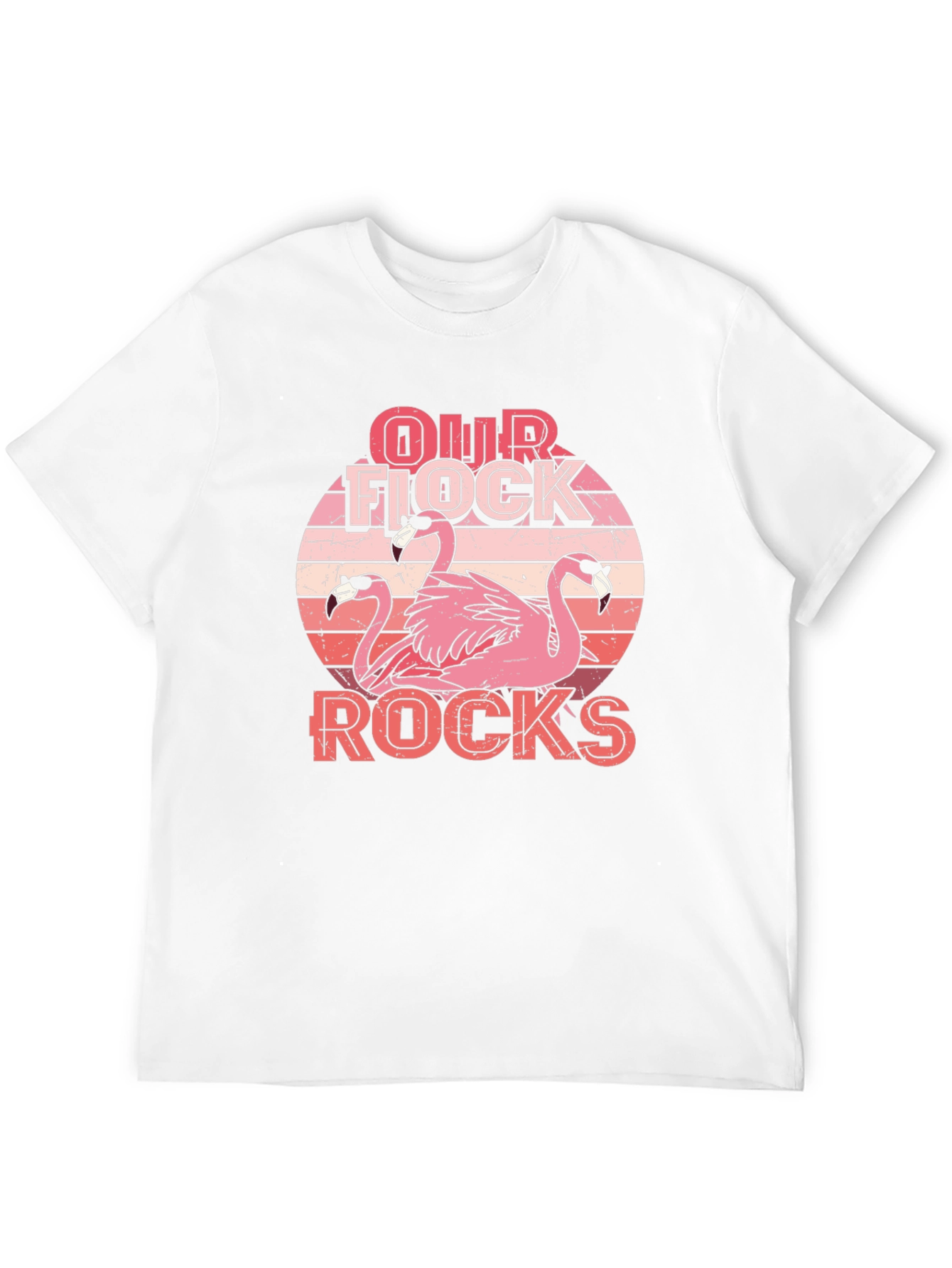 Our Flock Rocks Flamingo Graphic Tee - Black
