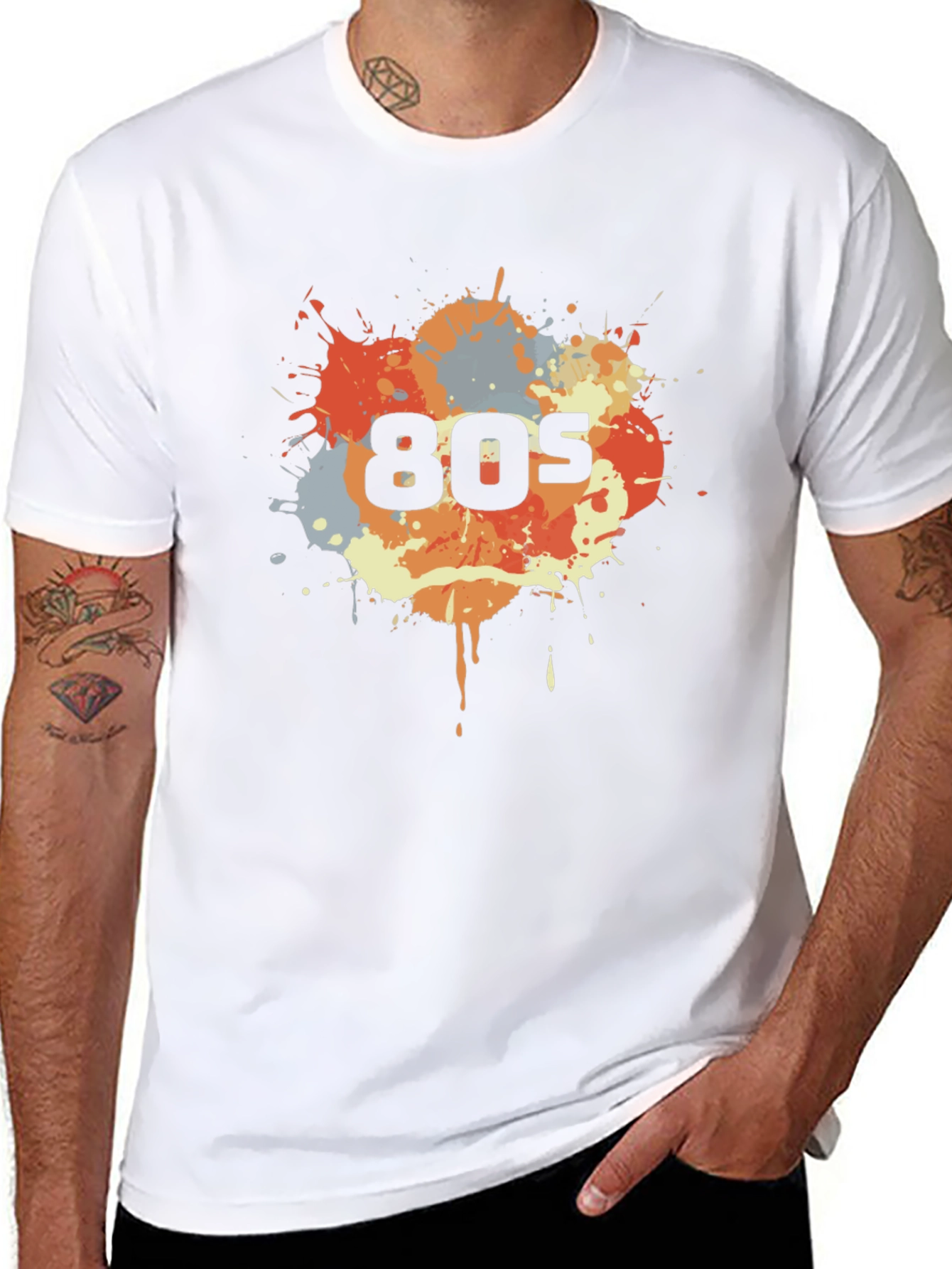 Retro 80s Splatter T-Shirt - Throwback Style
