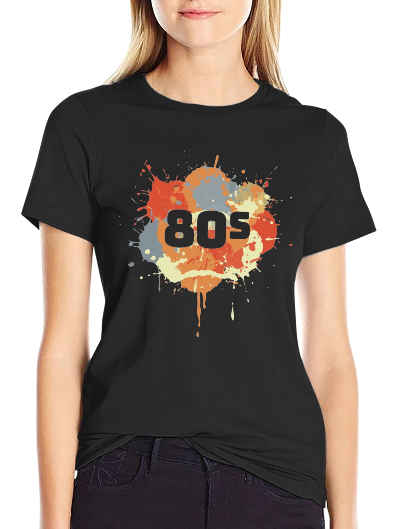 Retro 80s Splatter T-Shirt - Throwback Style