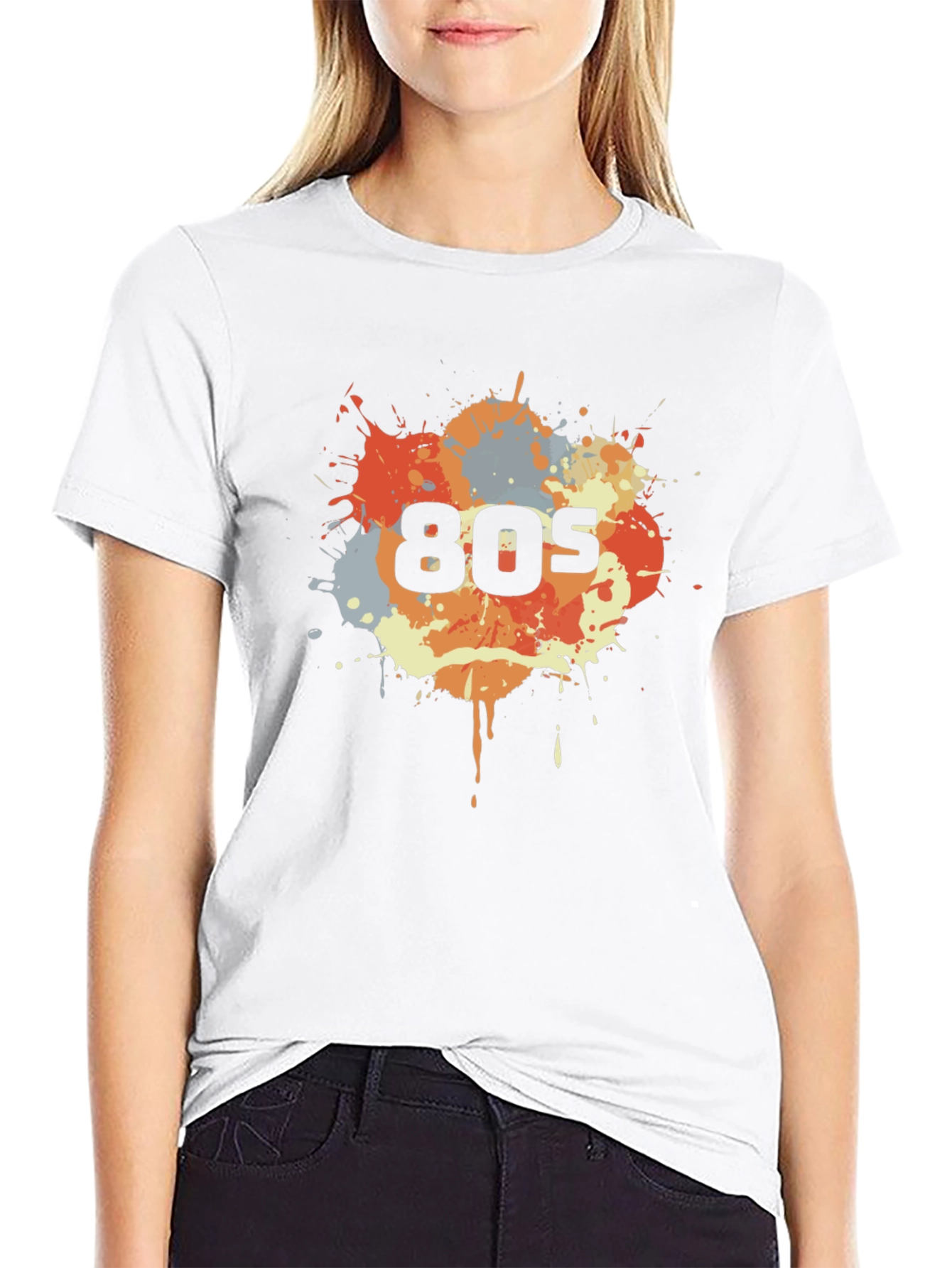 Retro 80s Splatter T-Shirt - Throwback Style