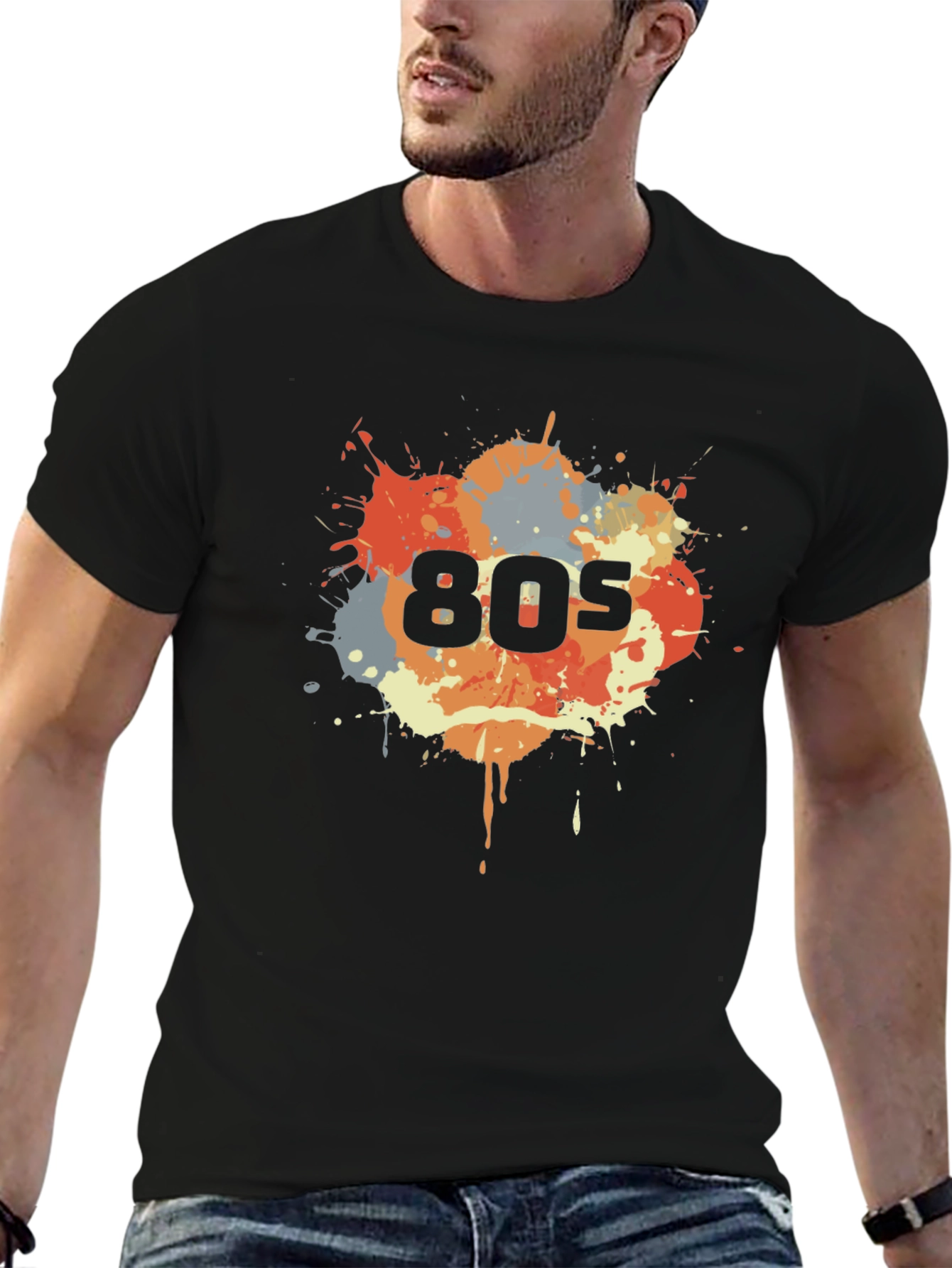 Retro 80s Splatter T-Shirt - Throwback Style