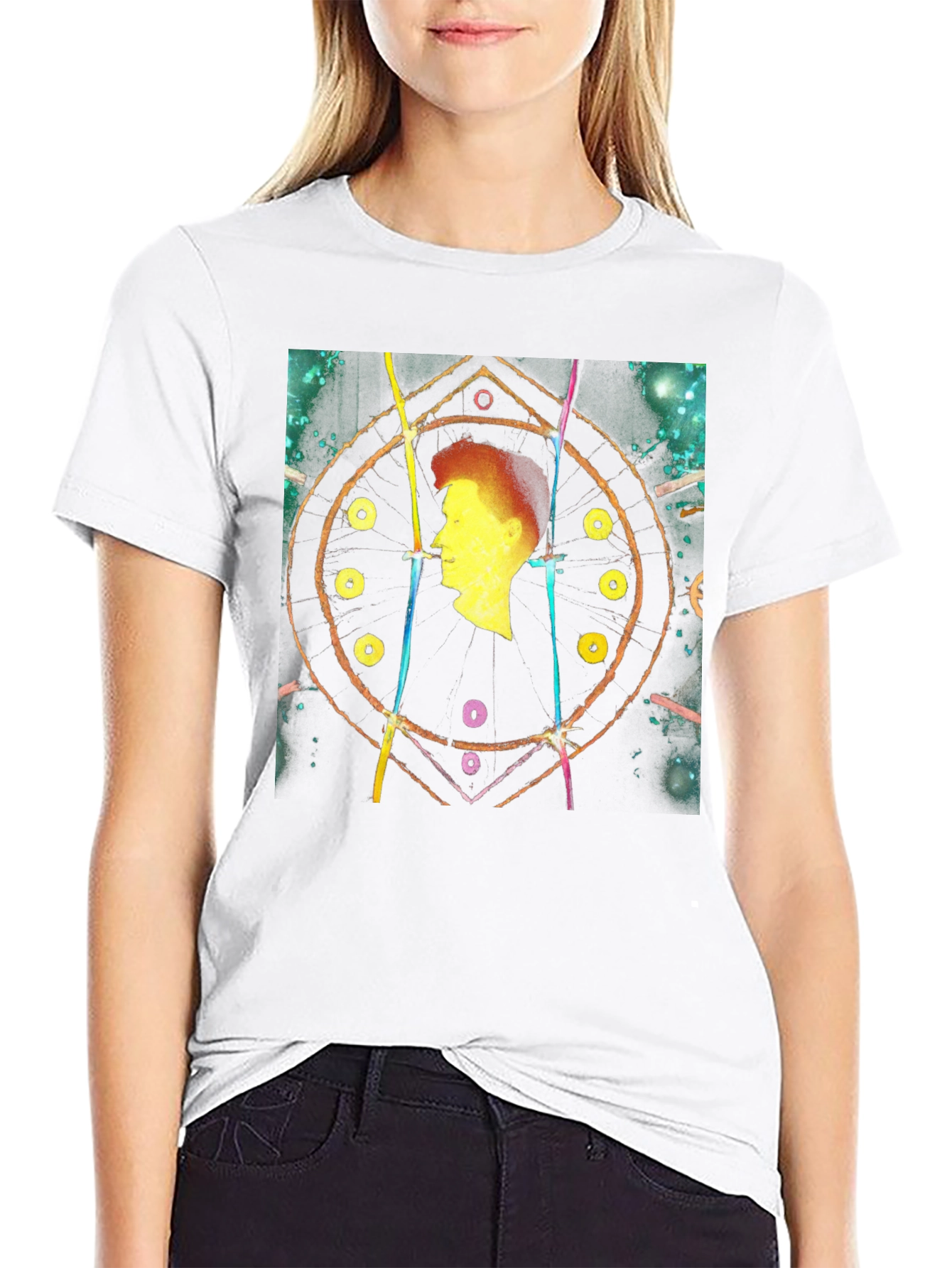 Abstract Silhouette Black T-Shirt