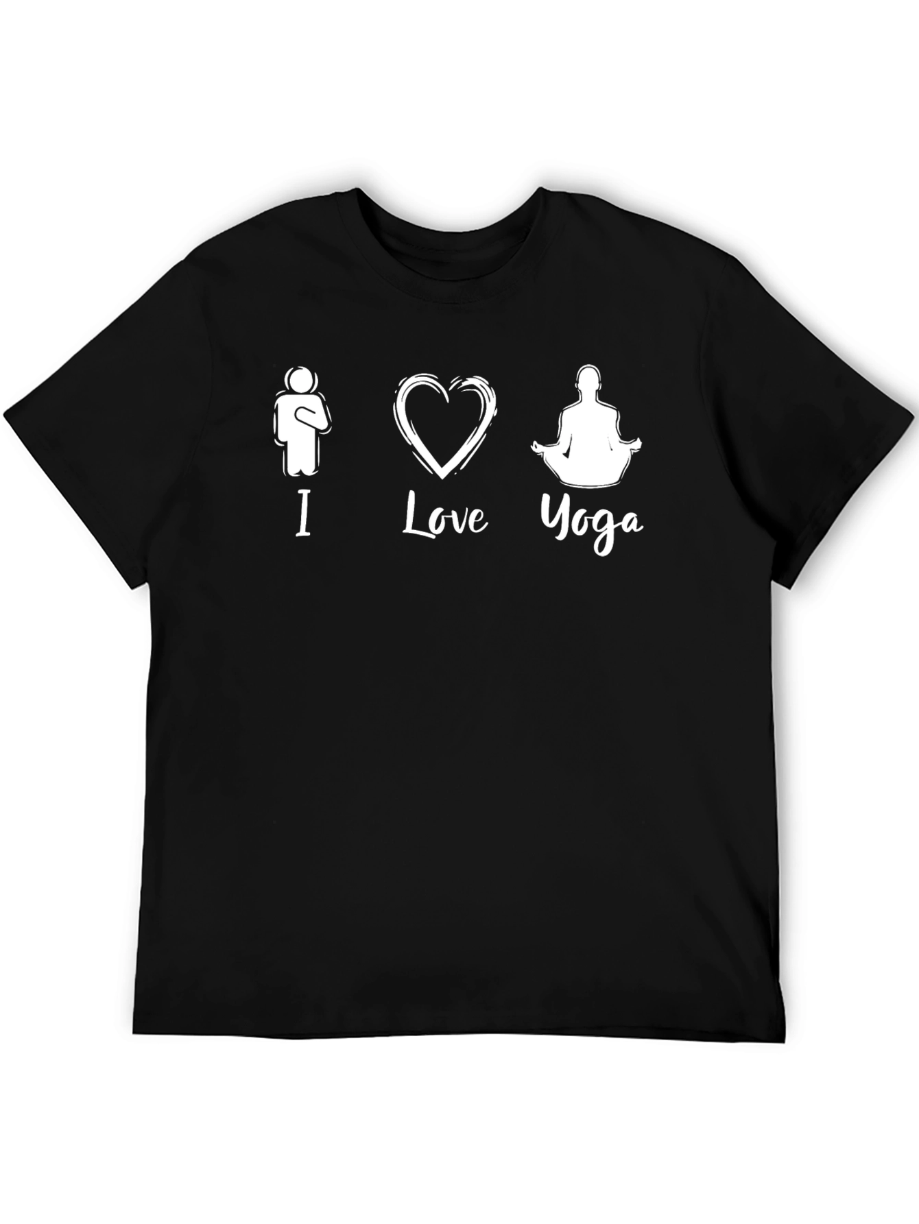 I Love Yoga Graphic T-Shirt - Mens Black Tee