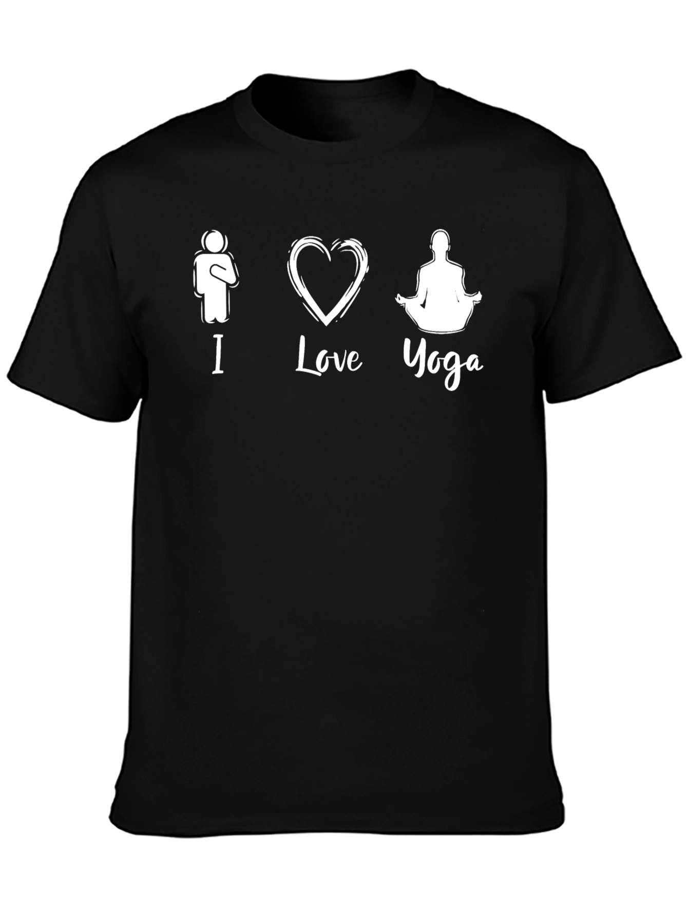 I Love Yoga Graphic T-Shirt - Mens Black Tee