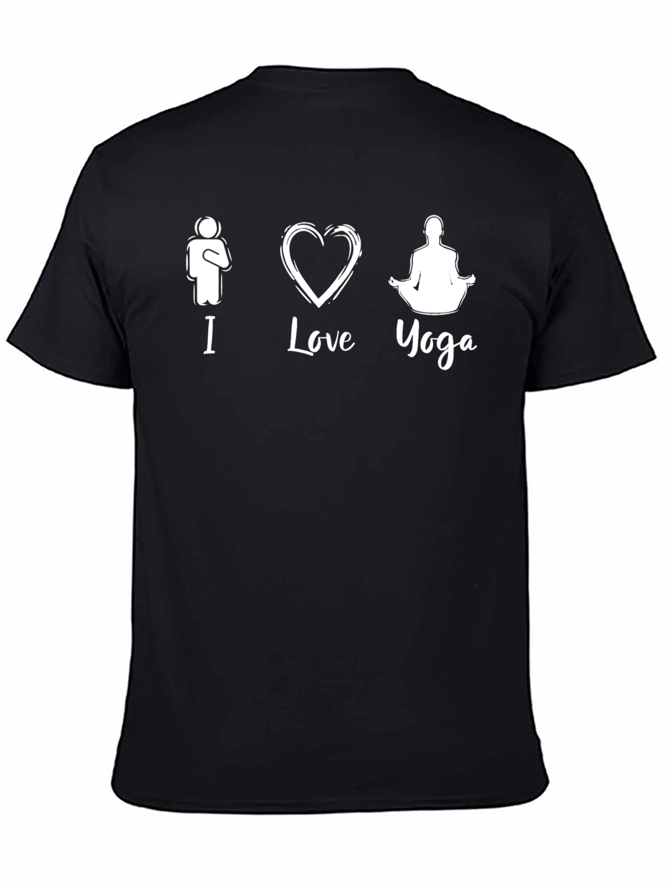 I Love Yoga Graphic T-Shirt - Mens Black Tee