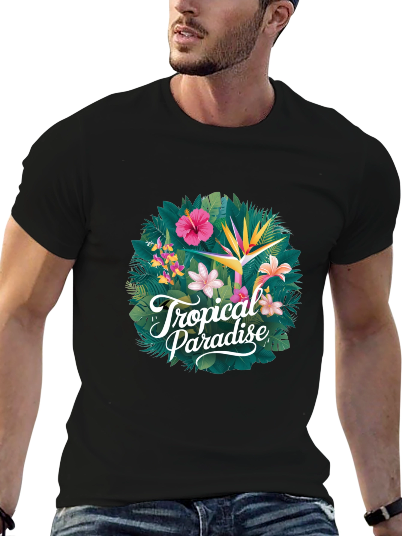 Tropical Paradise Graphic T-Shirt