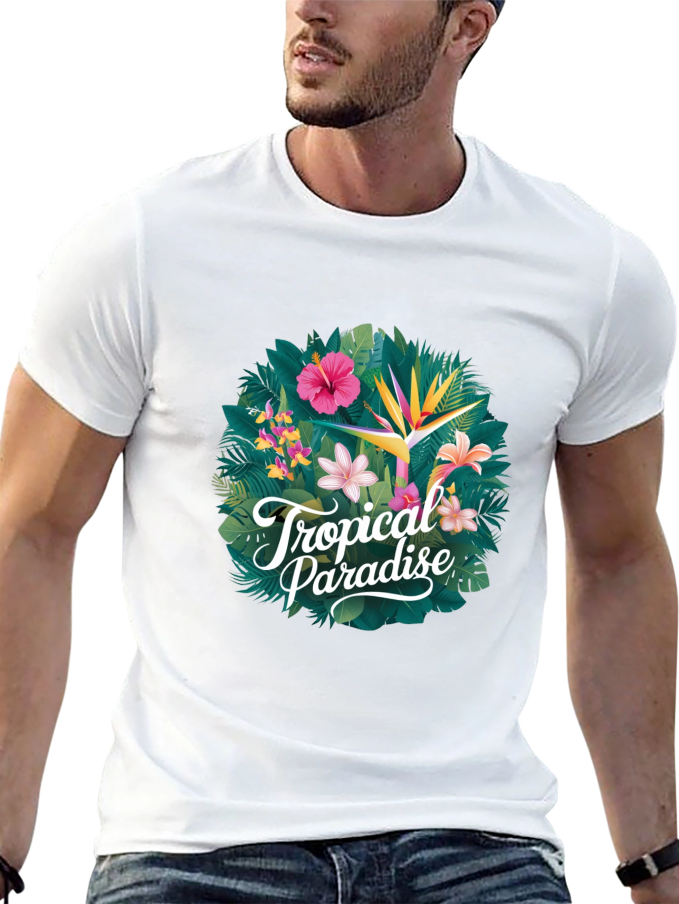 Tropical Paradise Graphic T-Shirt