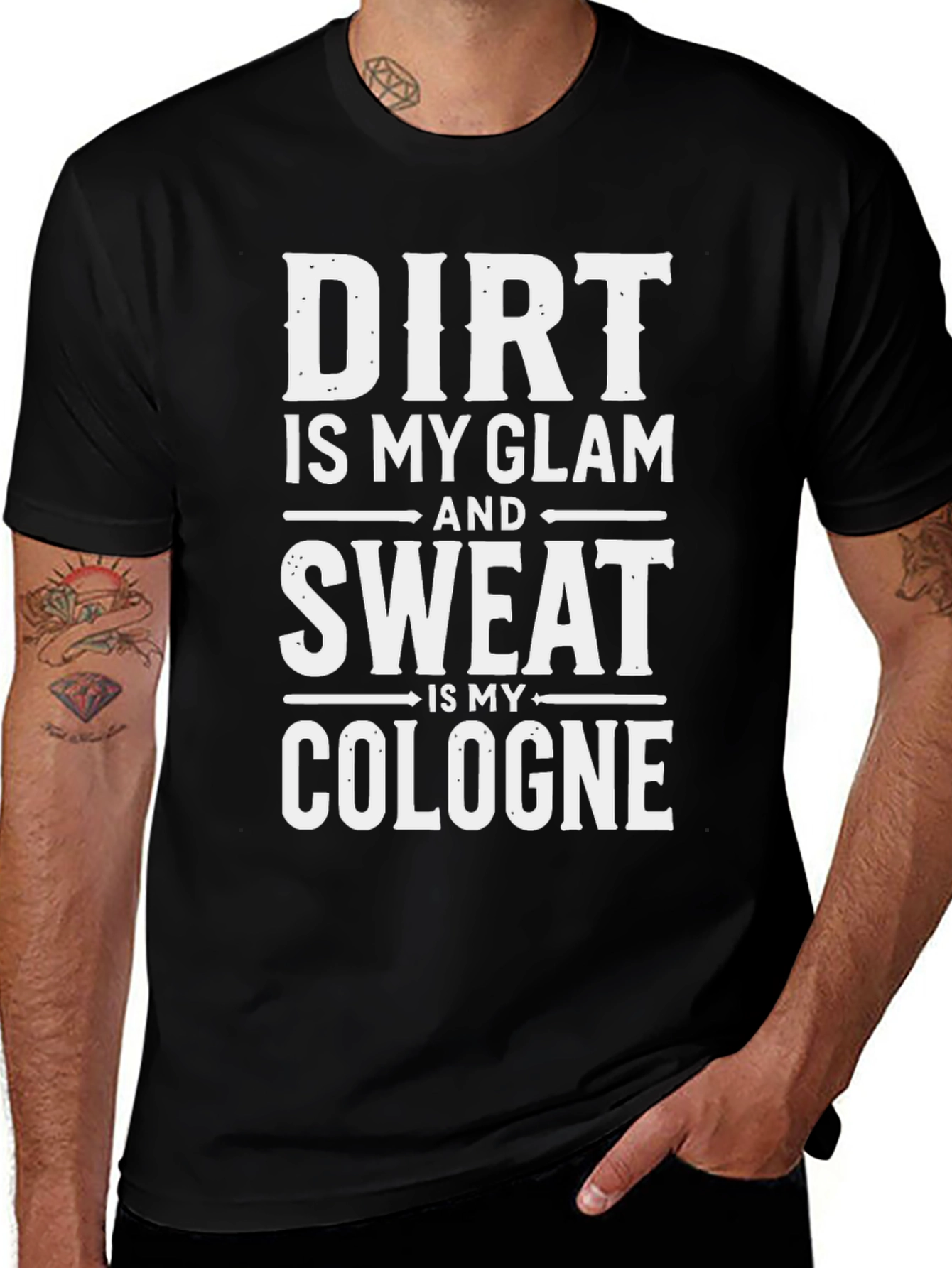 Dirt Glam Sweat Cologne Funny T-Shirt