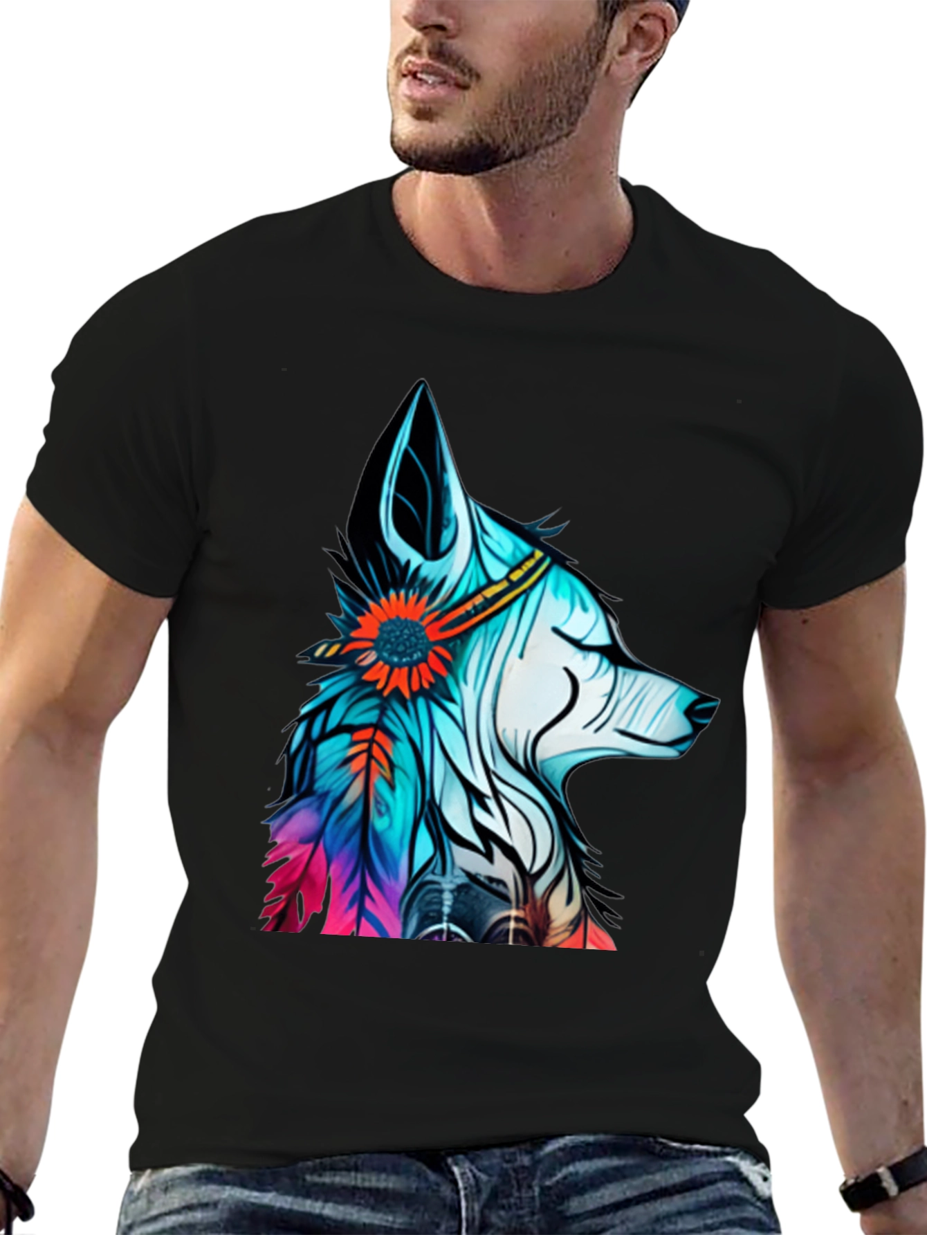 Wolf Dreamcatcher Graphic Tee