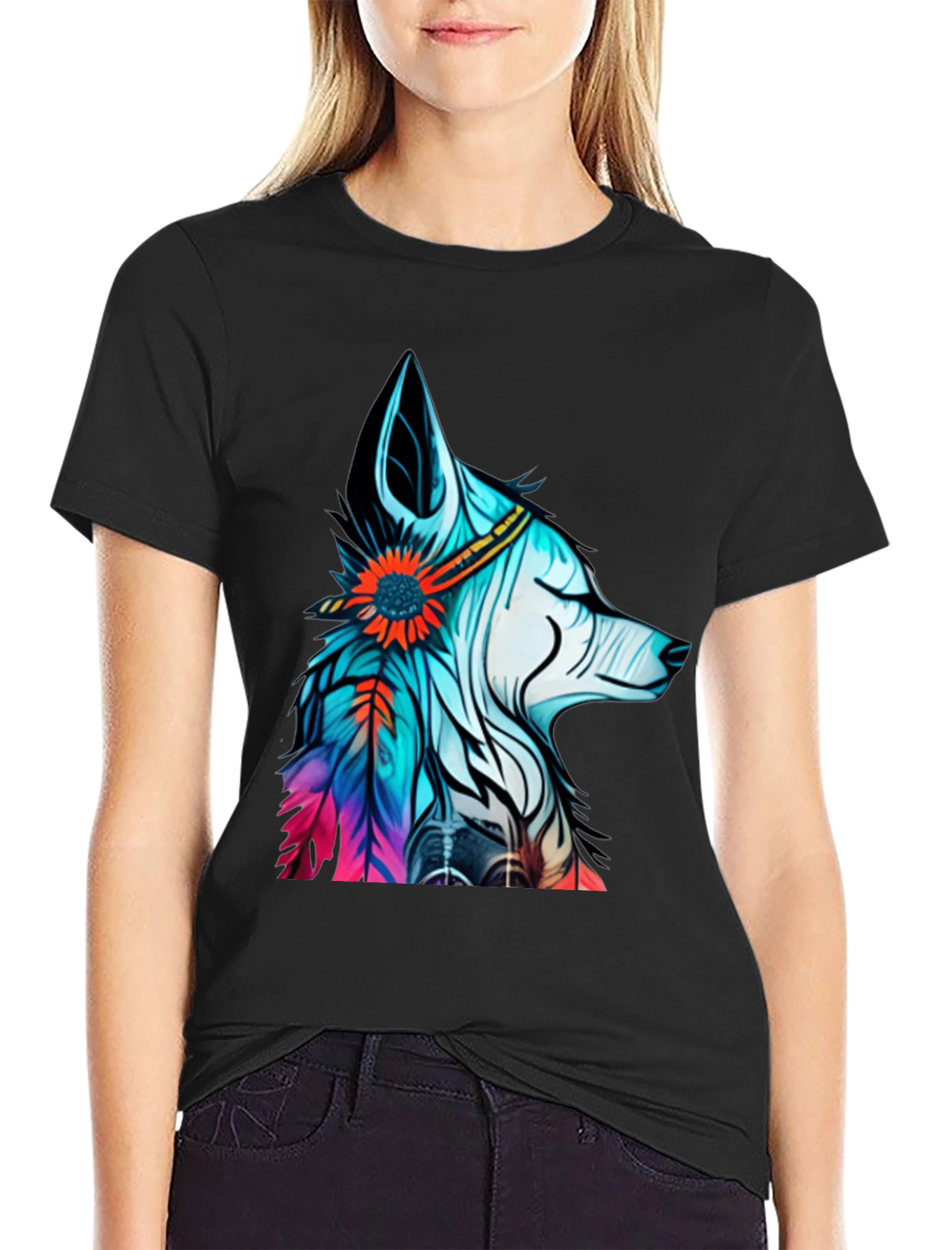 Wolf Dreamcatcher Graphic Tee
