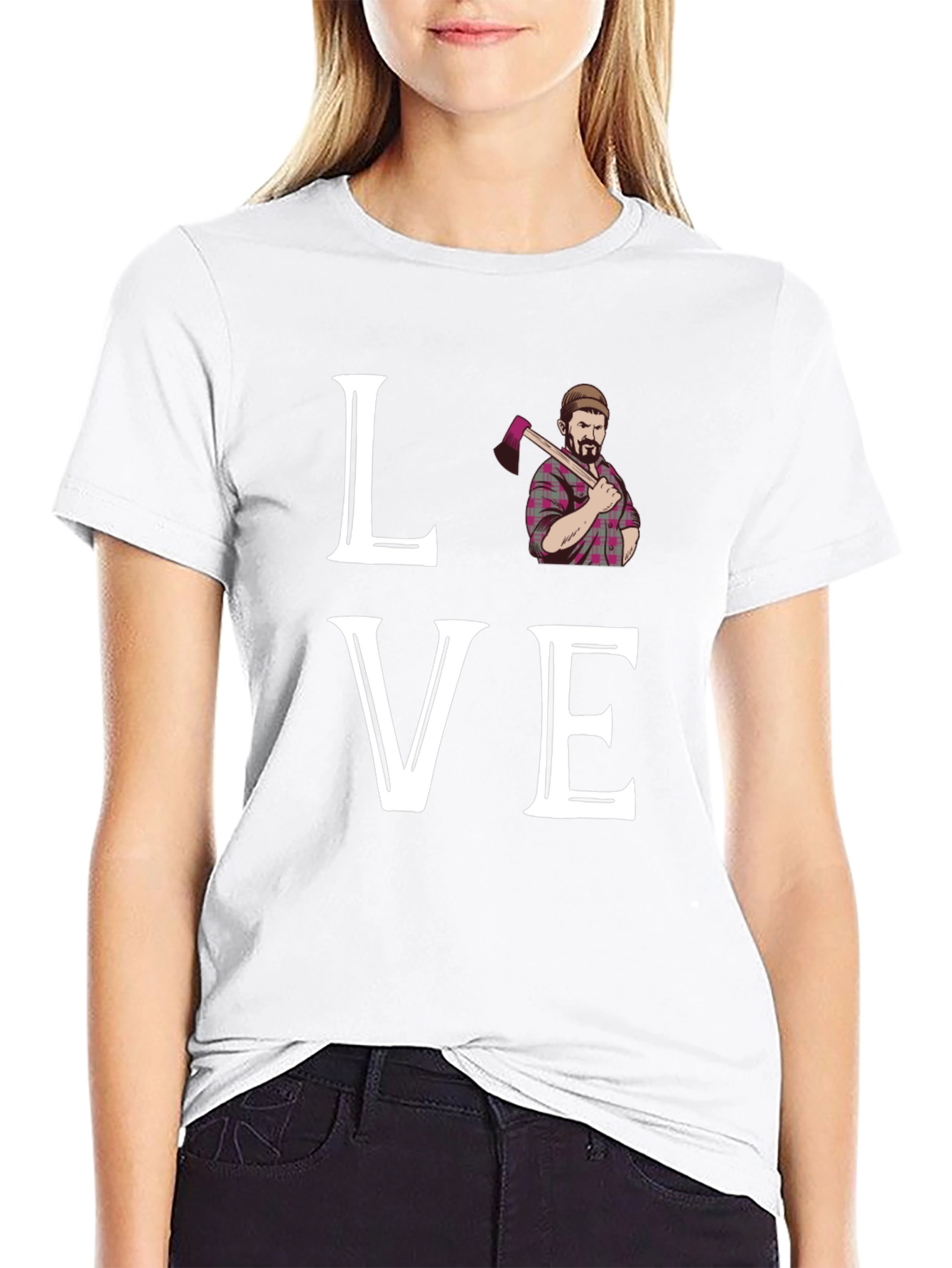 Lumberjack Love Graphic Tee - Axe Man T-Shirt