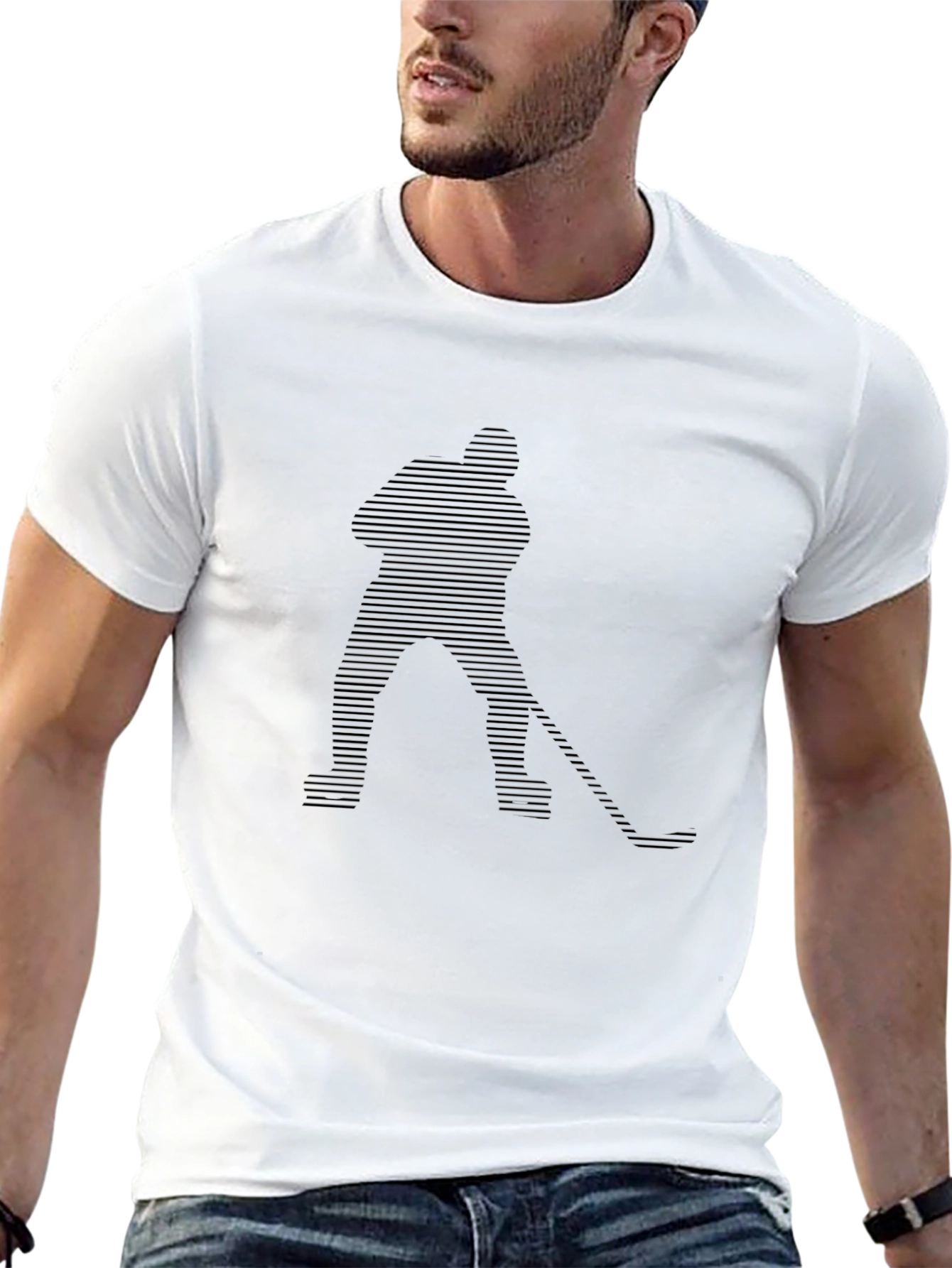 Hockey Player Graphic Tee - Stylish Sportswear