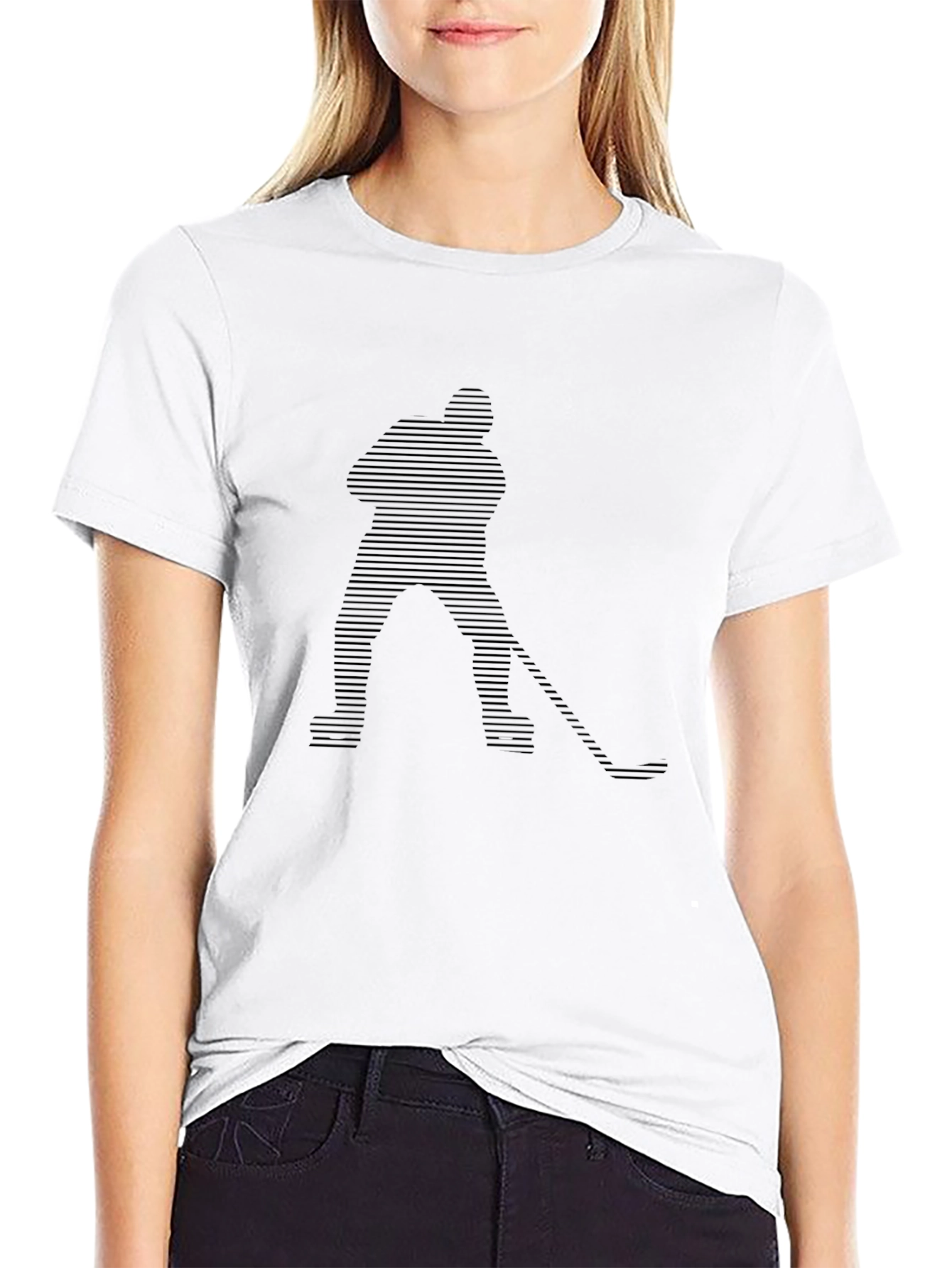 Hockey Player Graphic Tee - Stylish Sportswear