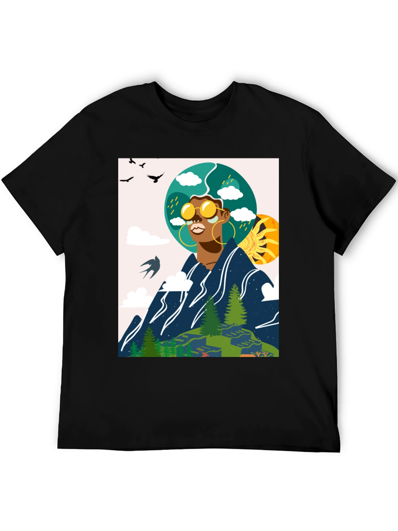 Nature Graphic Tee - Black