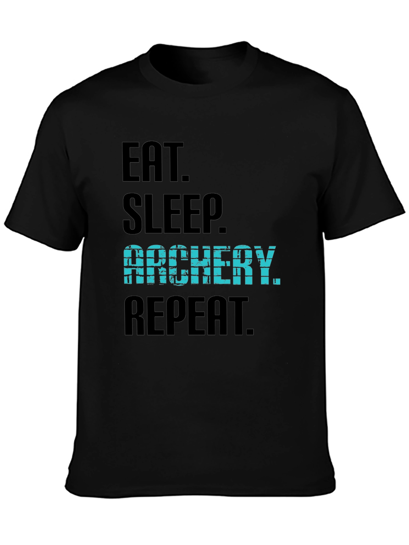 Eat Sleep Archery Repeat Black T-Shirt