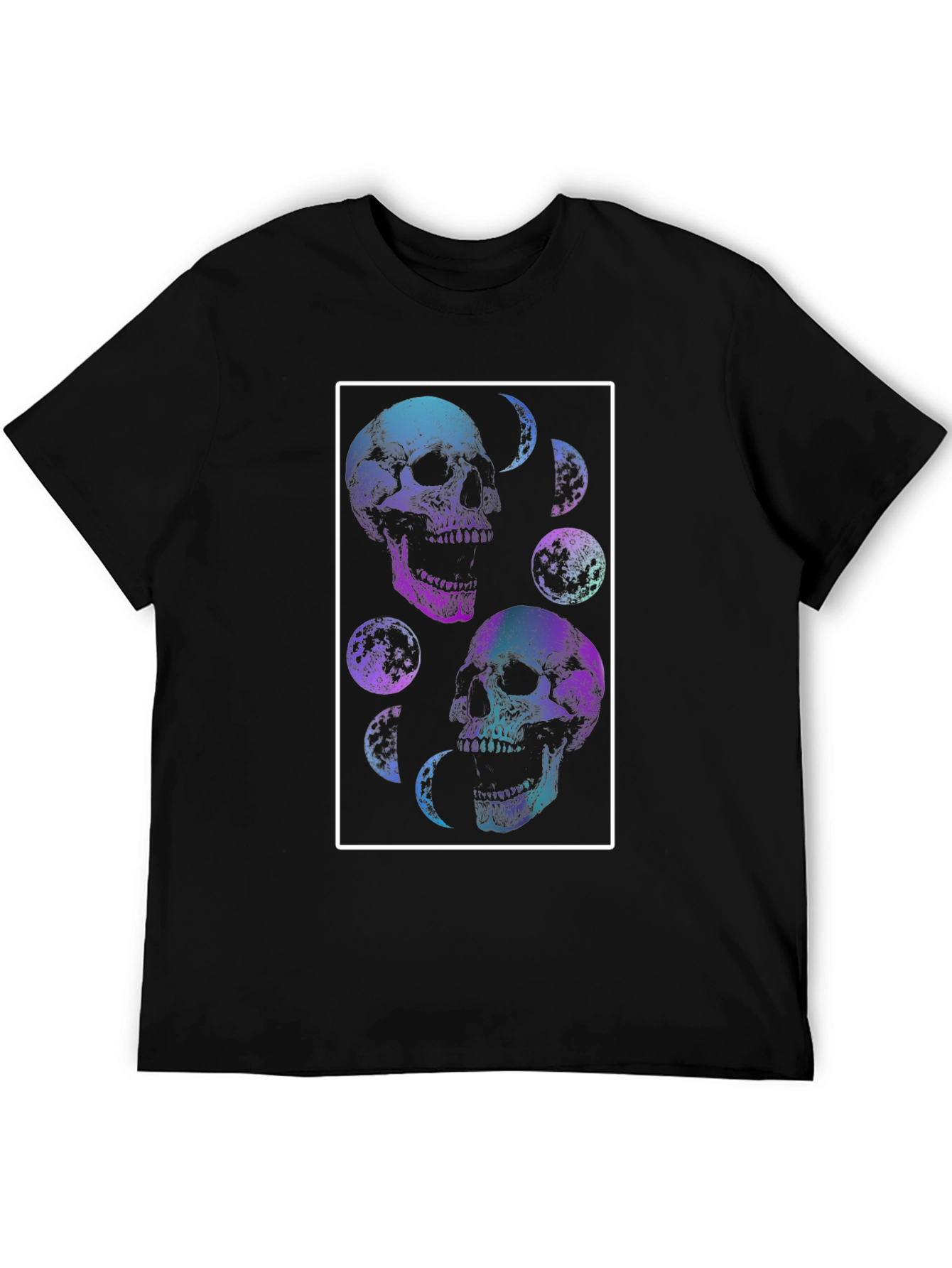 Skull & Moon Graphic Tee - Black T-Shirt