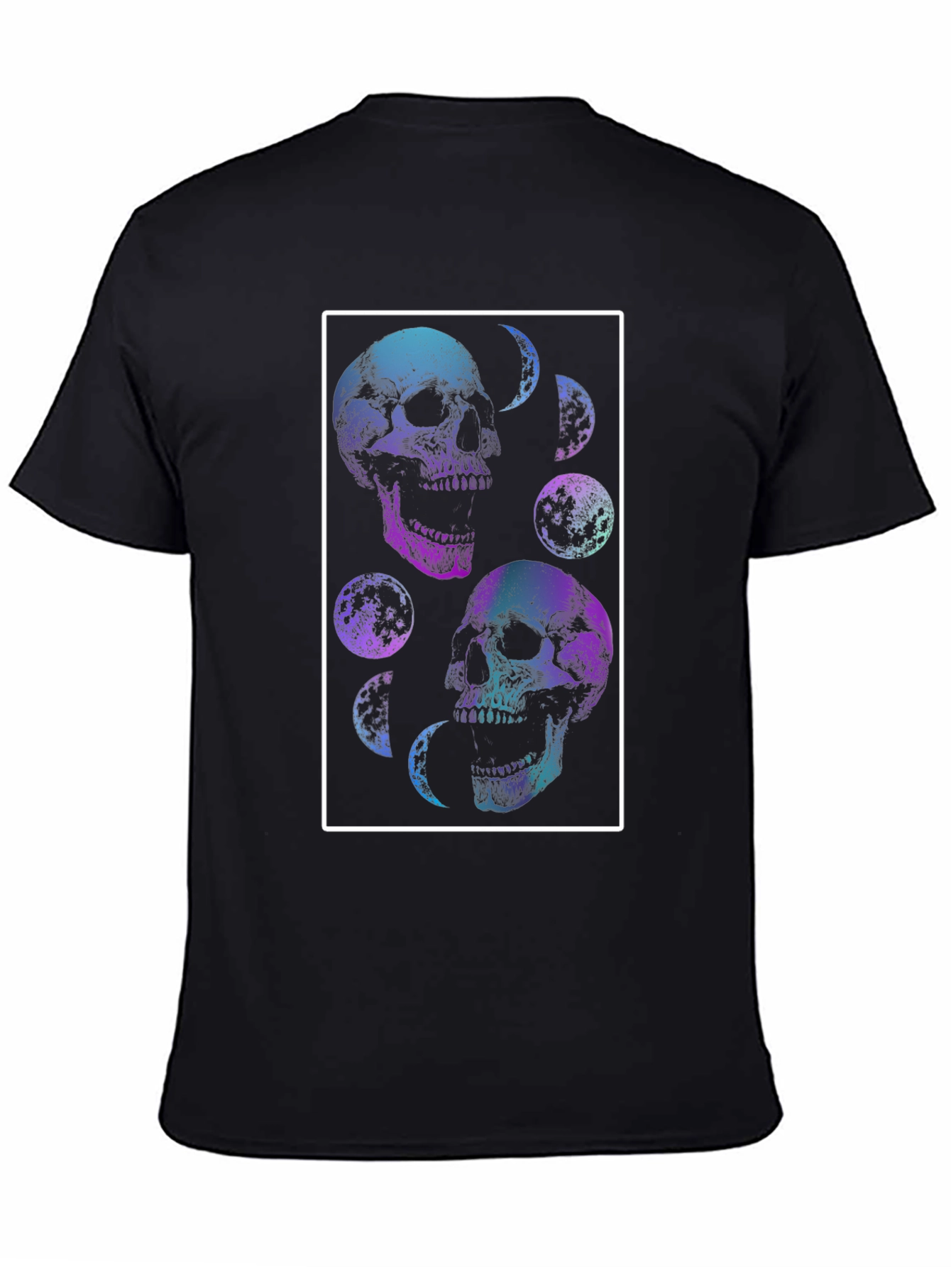 Skull & Moon Graphic Tee - Black T-Shirt
