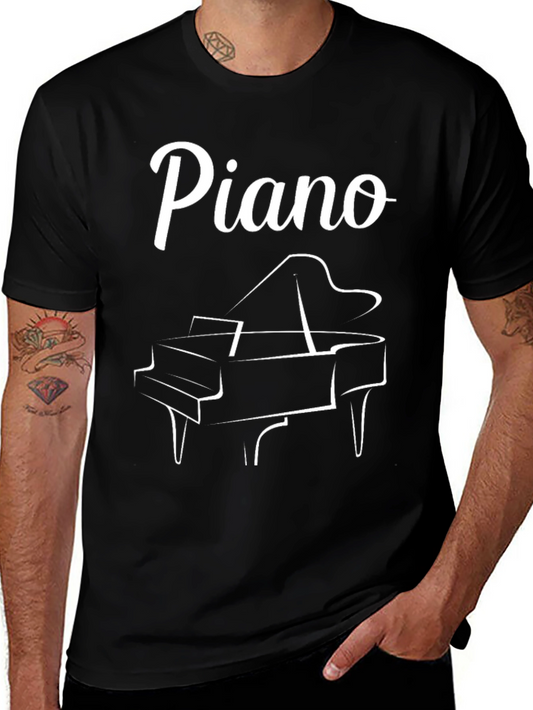 Piano Graphic Tee - Musician Gift