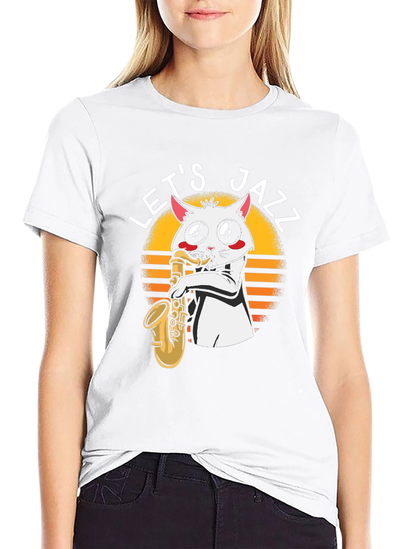 Lets Jazz Cat Saxophone T-Shirt