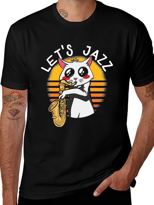 Lets Jazz Cat Saxophone T-Shirt