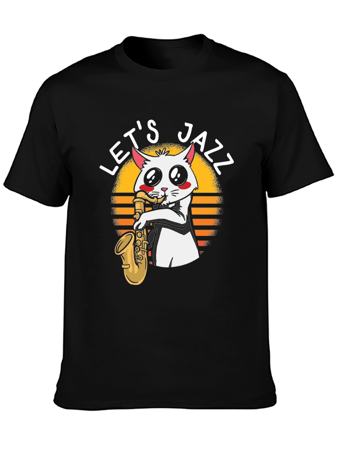 Lets Jazz Cat Saxophone T-Shirt