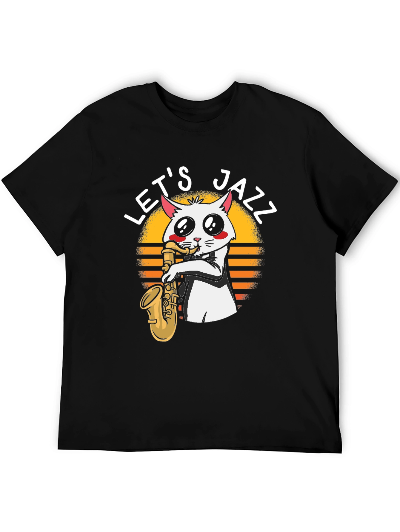 Lets Jazz Cat Saxophone T-Shirt