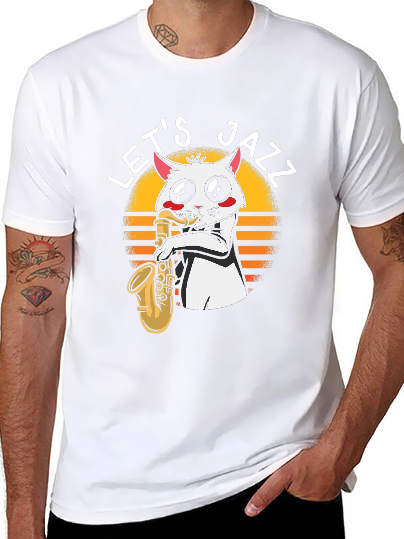 Lets Jazz Cat Saxophone T-Shirt