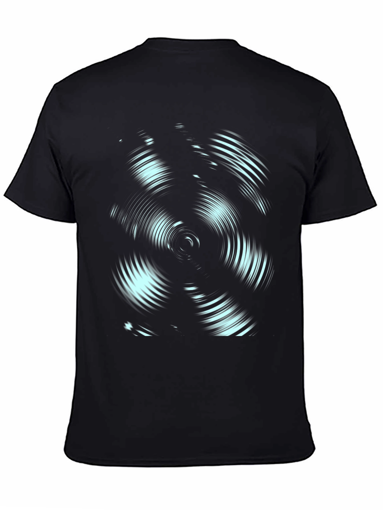 Abstract Swirl Graphic Print Crew Neck Tee