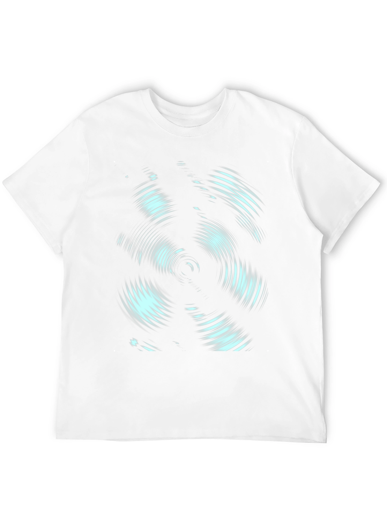 Abstract Swirl Graphic Print Crew Neck Tee