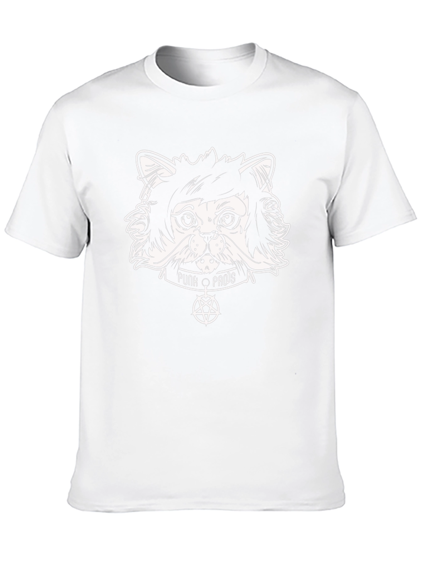 Punk Paws Cat T-Shirt - Black