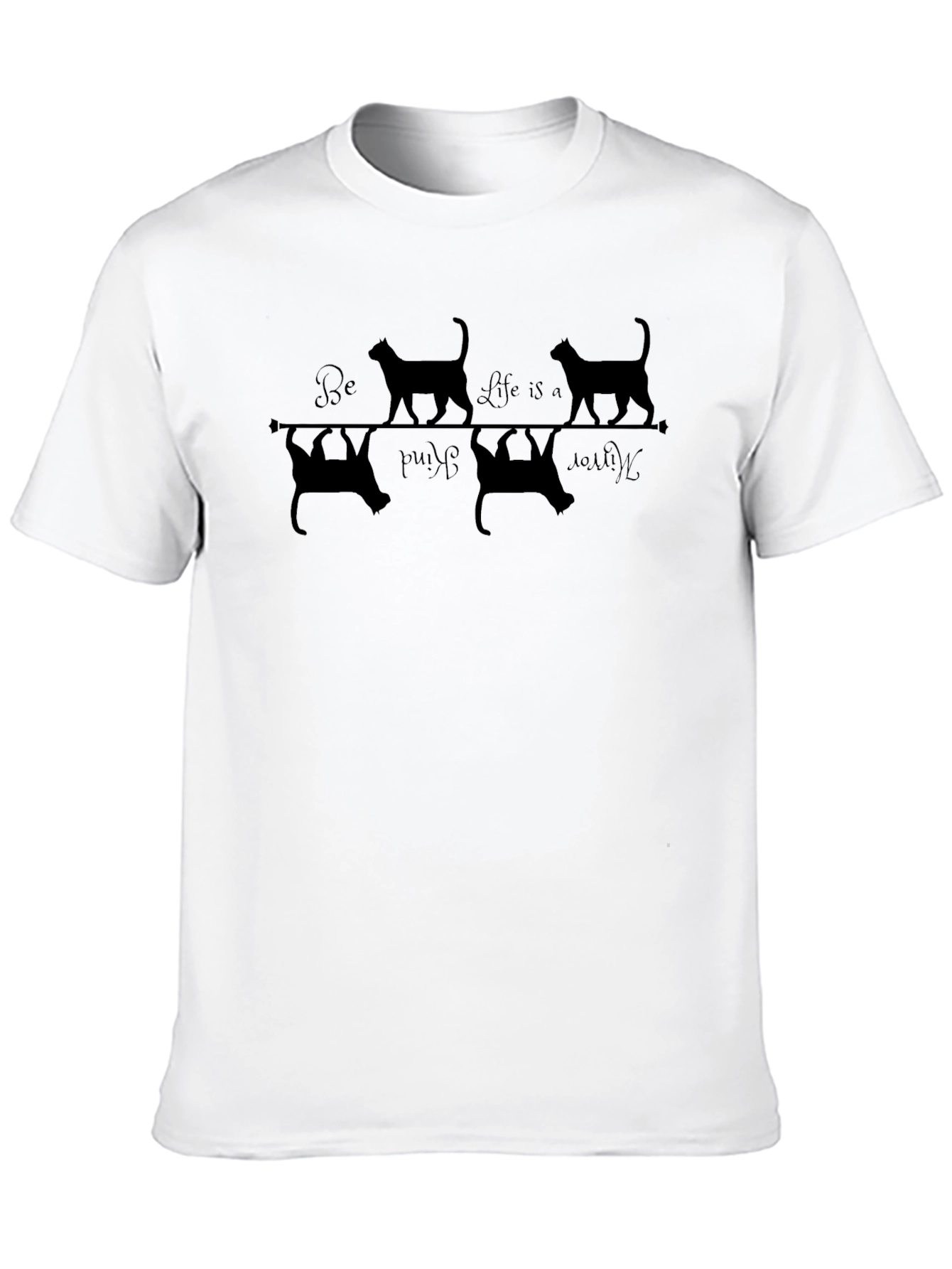 Be Kind Cats Black T-Shirt